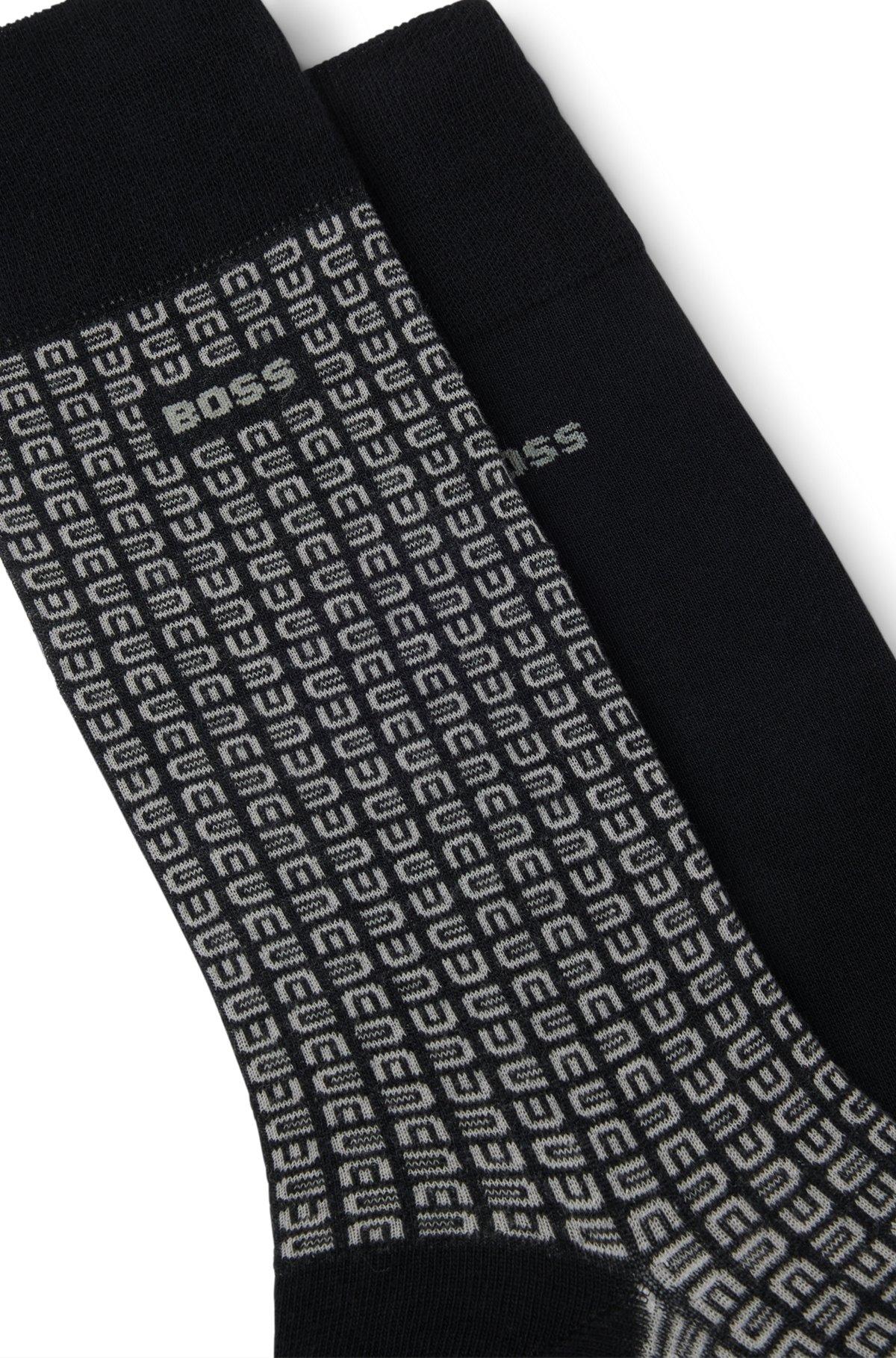 Two-pack of regular-length socks in cotton blend Product Image