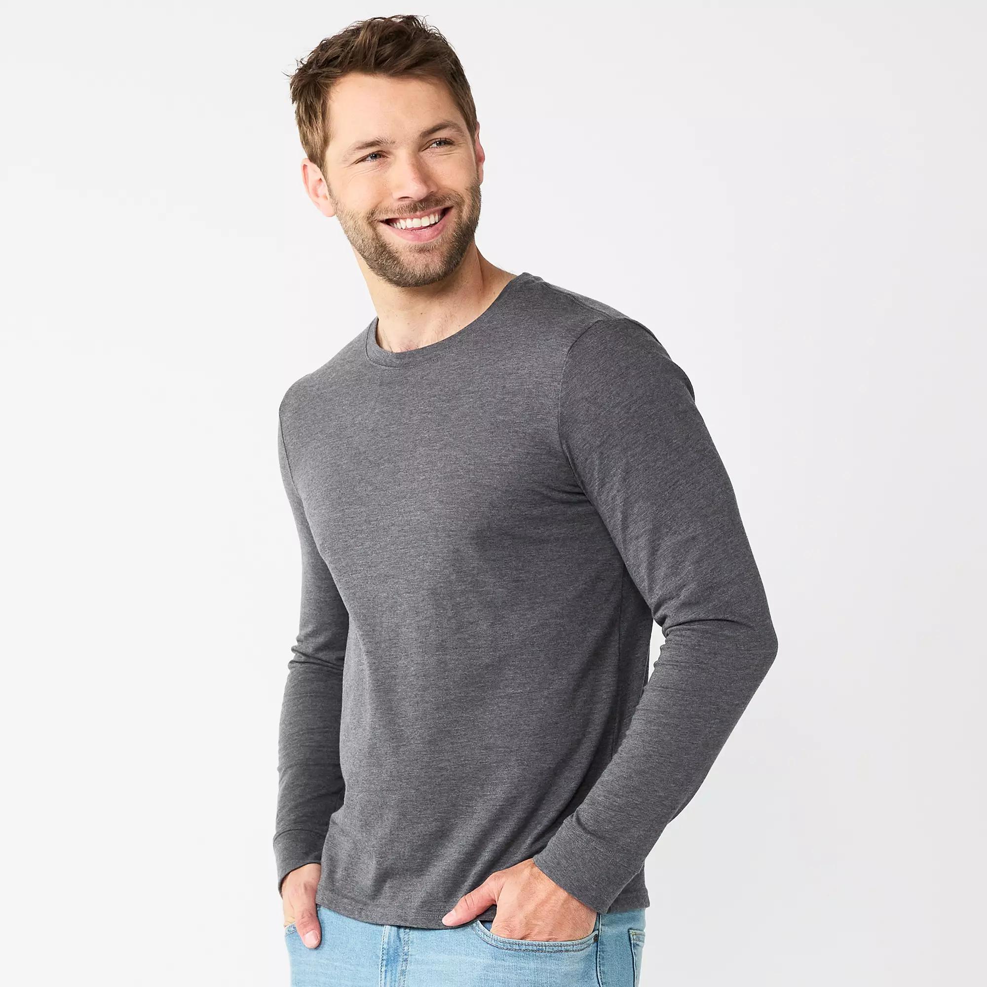 Men's Sonoma Goods For Life® Supersoft Long Sleeve Crewneck Tee,  Product Image