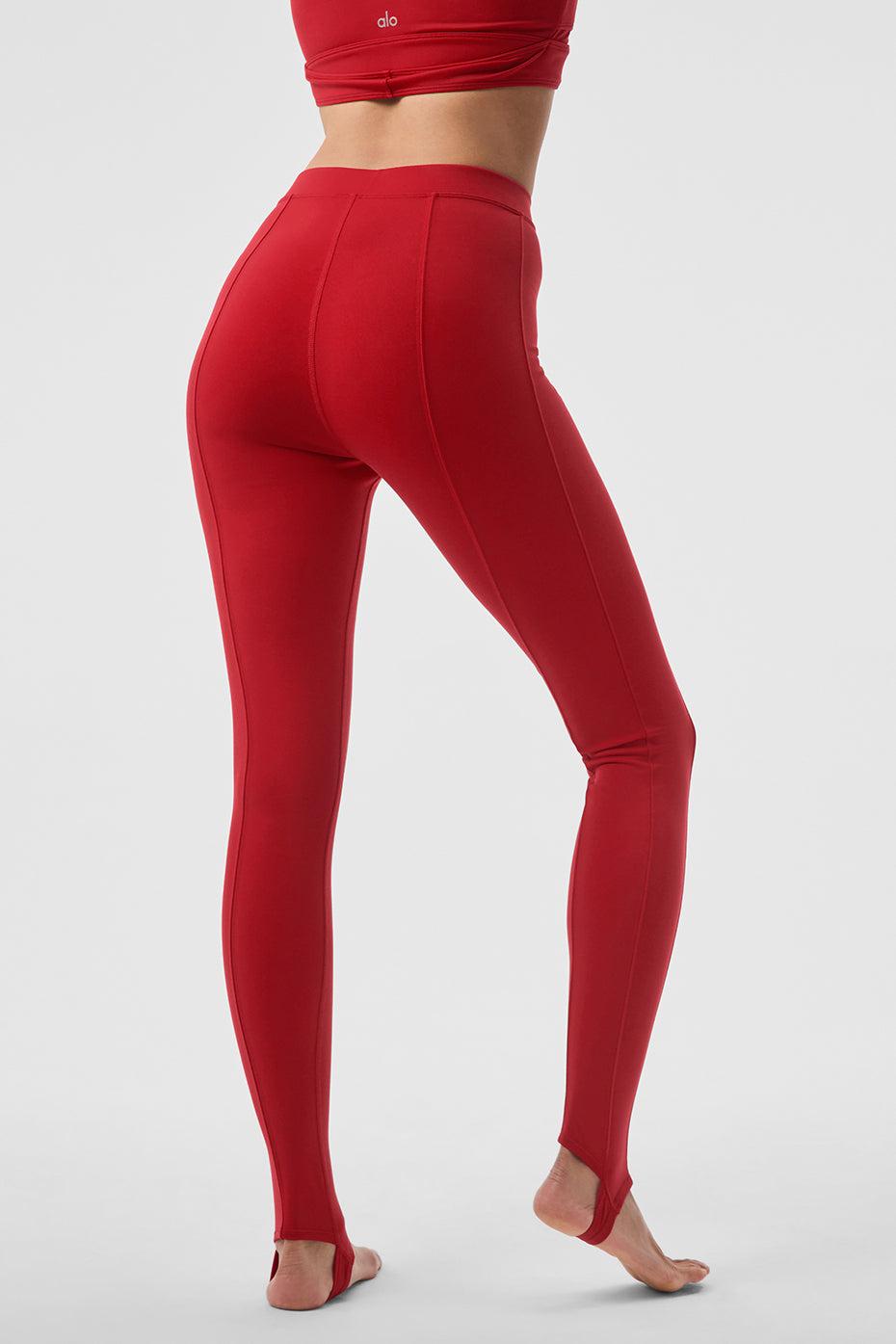 Airbrush High-Waist Enso Legging - Classic Red Product Image