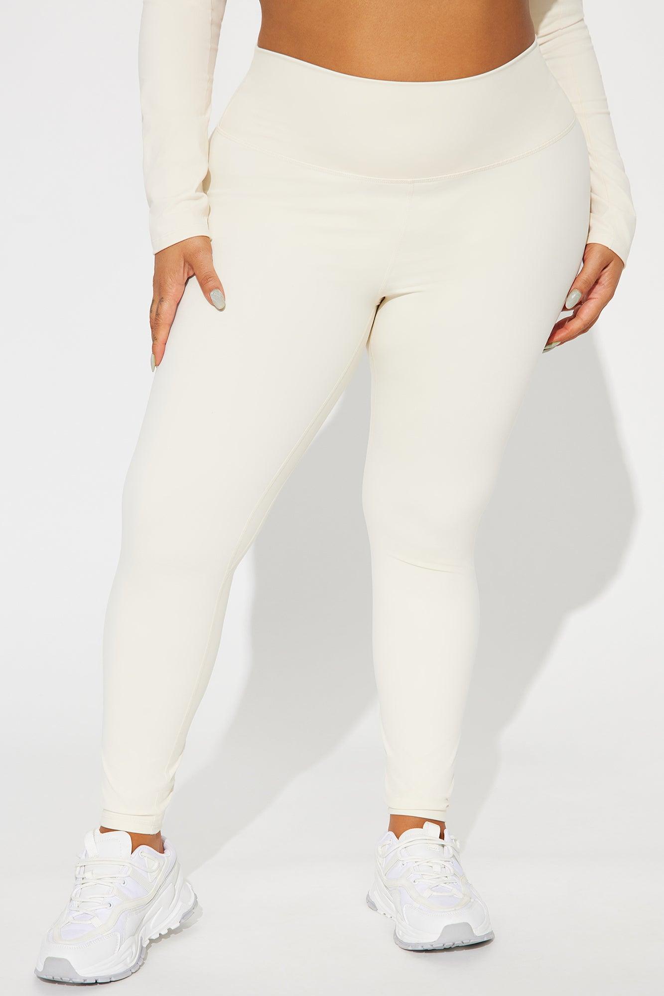 Get Right Active Leggings - Cream Product Image