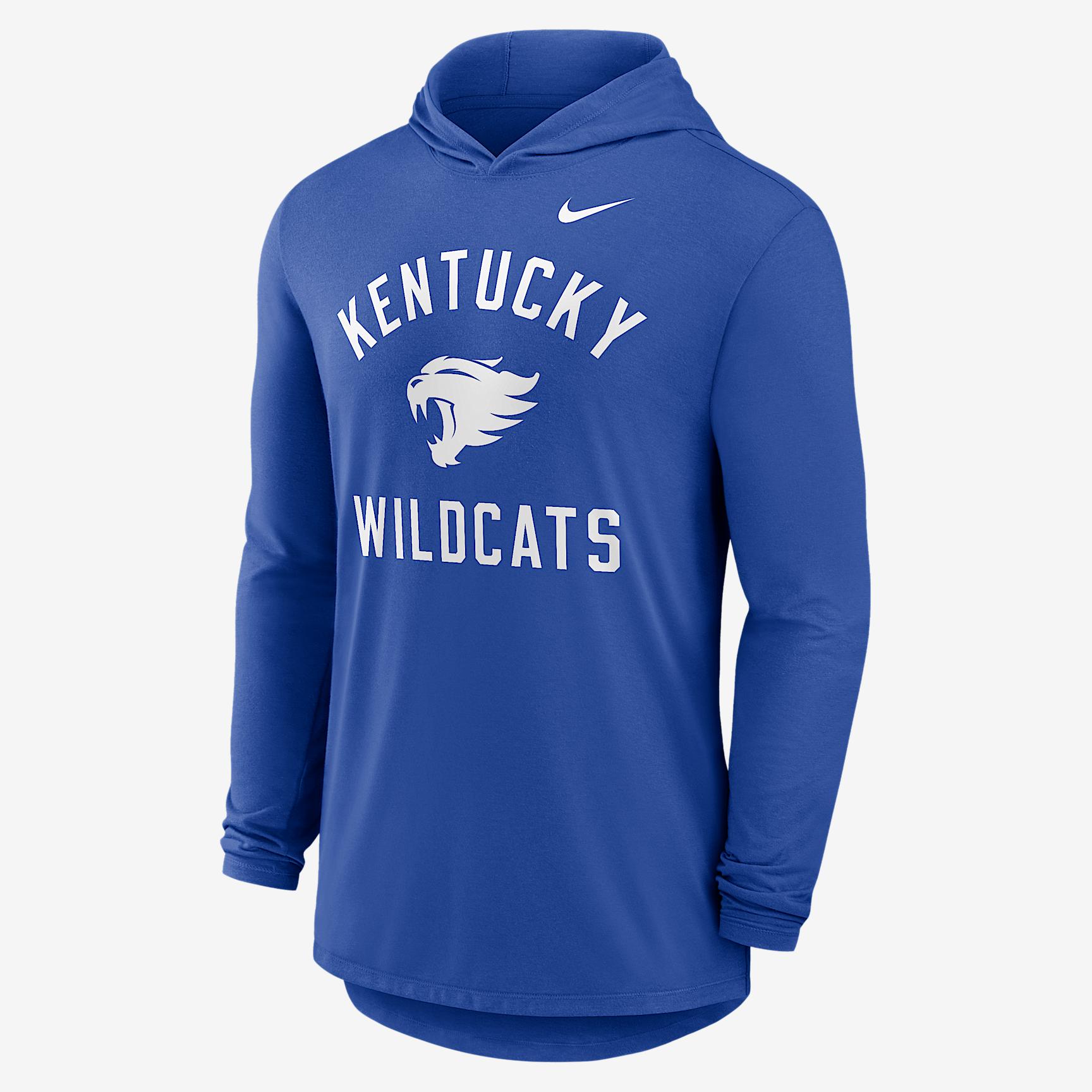 Kentucky Campus Arch Nike Mens Dri-FIT College Long-Sleeve Hooded T-Shirt | 01NB4EVNKY-SSR Product Image