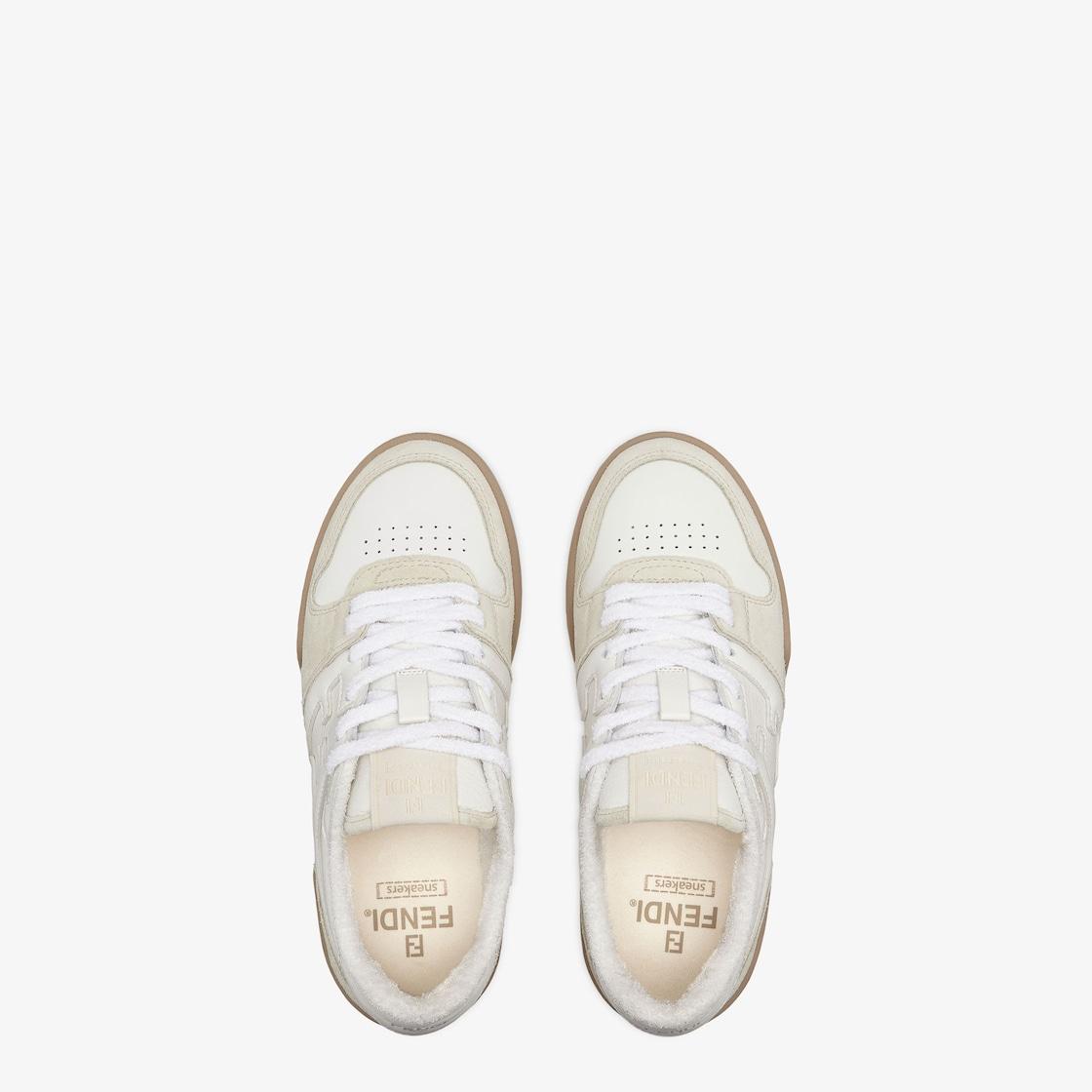 Fendi MatchWhite suede low tops Product Image