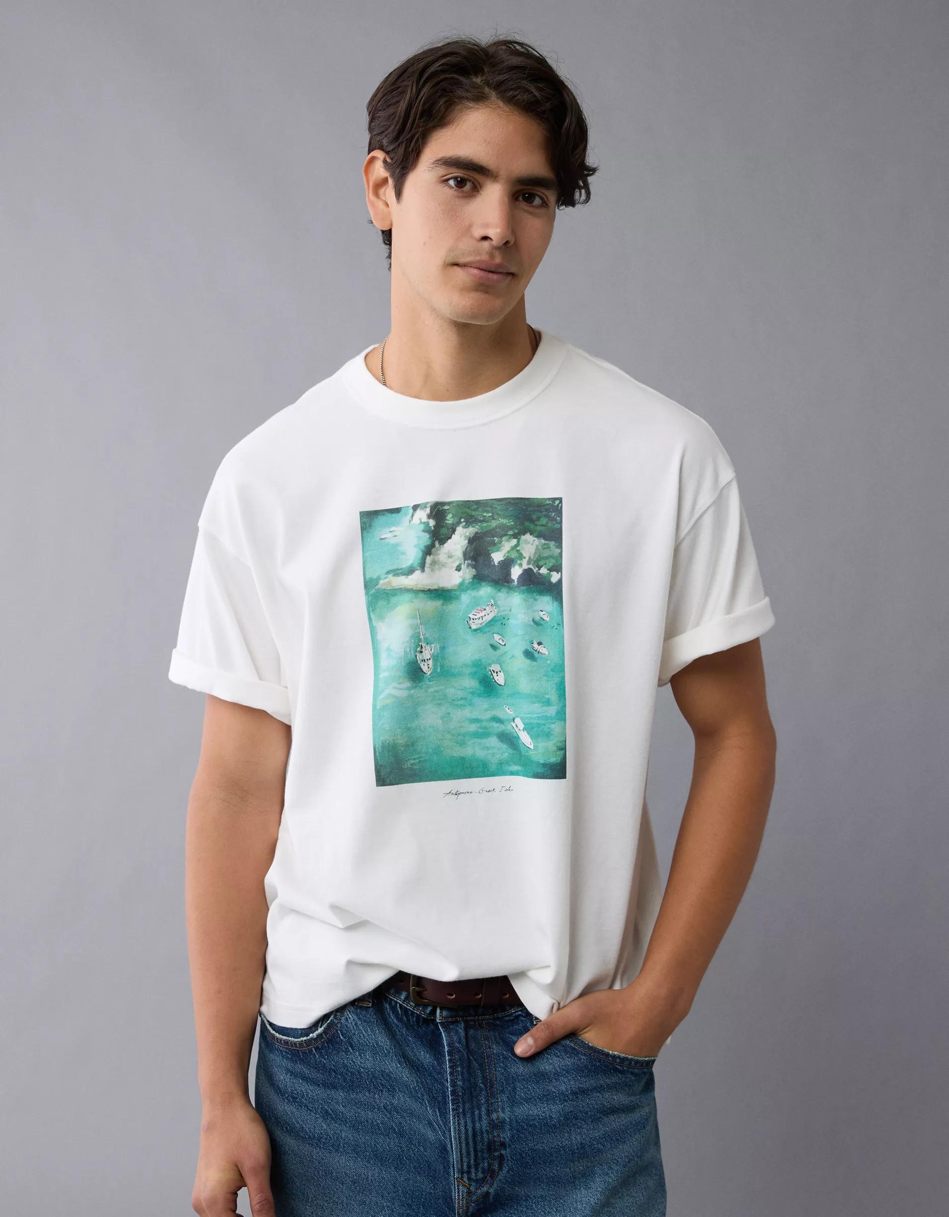 AE Boxy Destination Graphic T-Shirt Product Image
