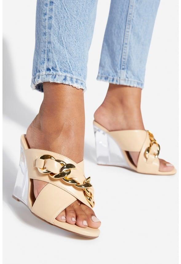 JustFab Margaux Platform Loafer Pump Womens Black/ White Size 8.5 Product Image