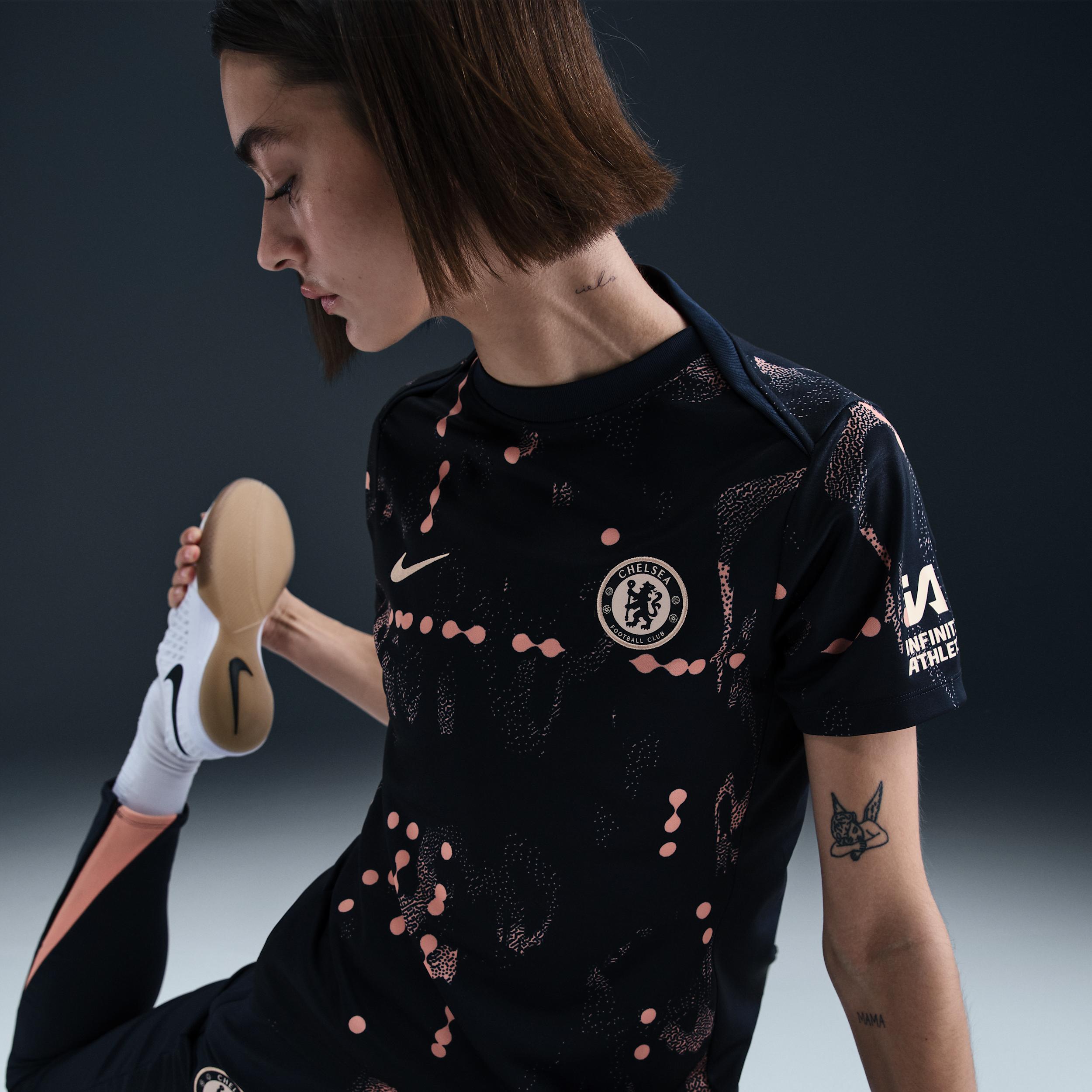 Chelsea FC Academy Pro SE Nike Women's Dri-FIT Soccer Pre-Match Short-Sleeve Top Product Image