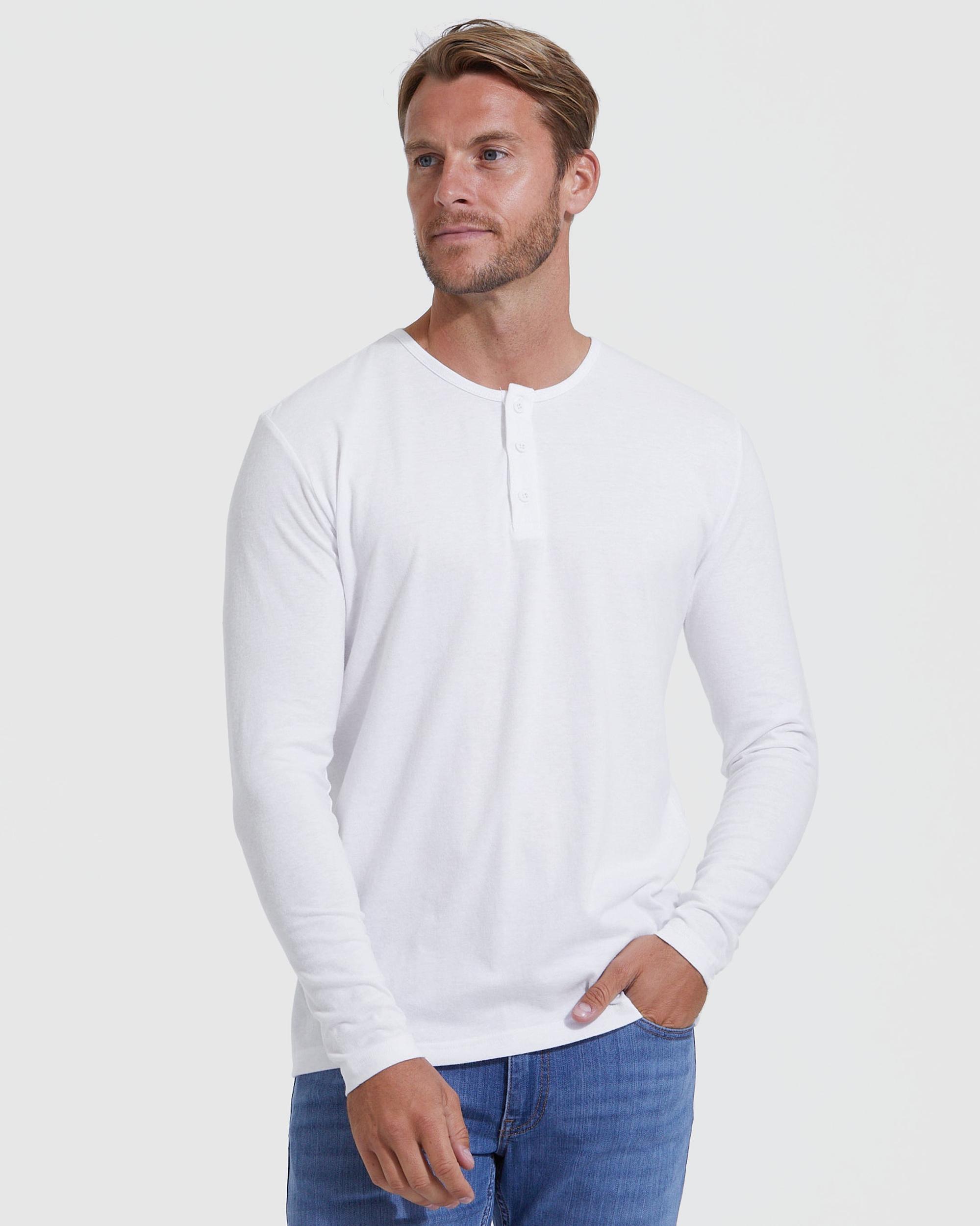The Staple Classic Long Sleeve Henley 3-Pack Product Image