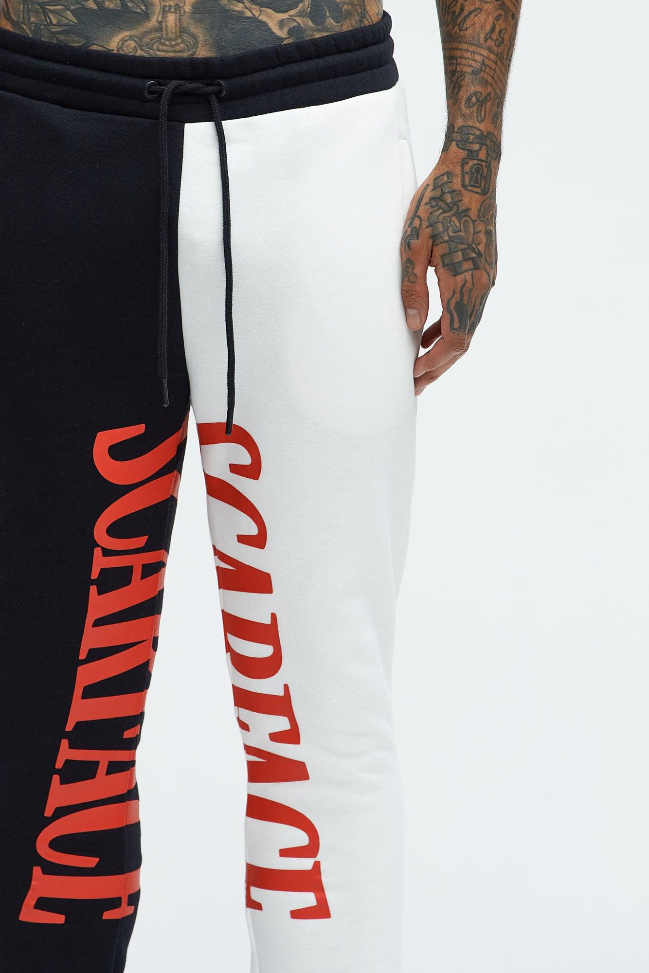 Scarface Say Hello Sweatpants - White/Black Product Image