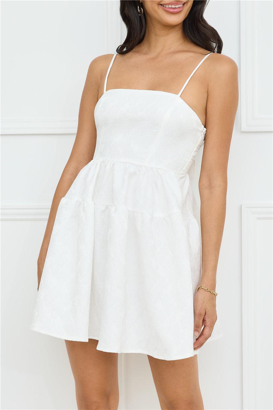 Softly Stunning Mini Dress White Product Image
