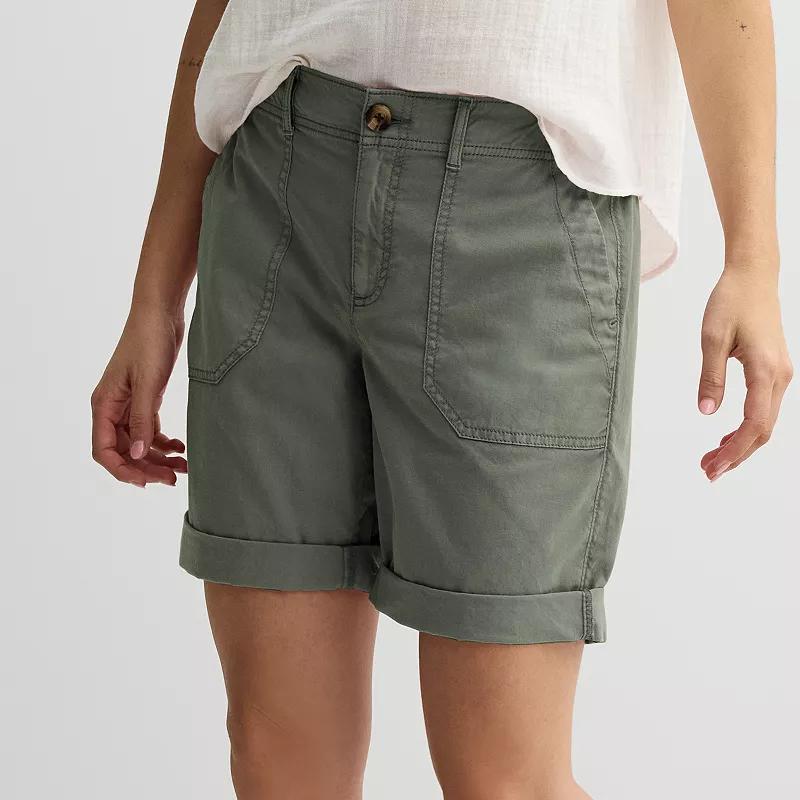 Women's Sonoma Goods For Life® Utility Bermuda Shorts, Size: XS, Nightlife Gray Product Image