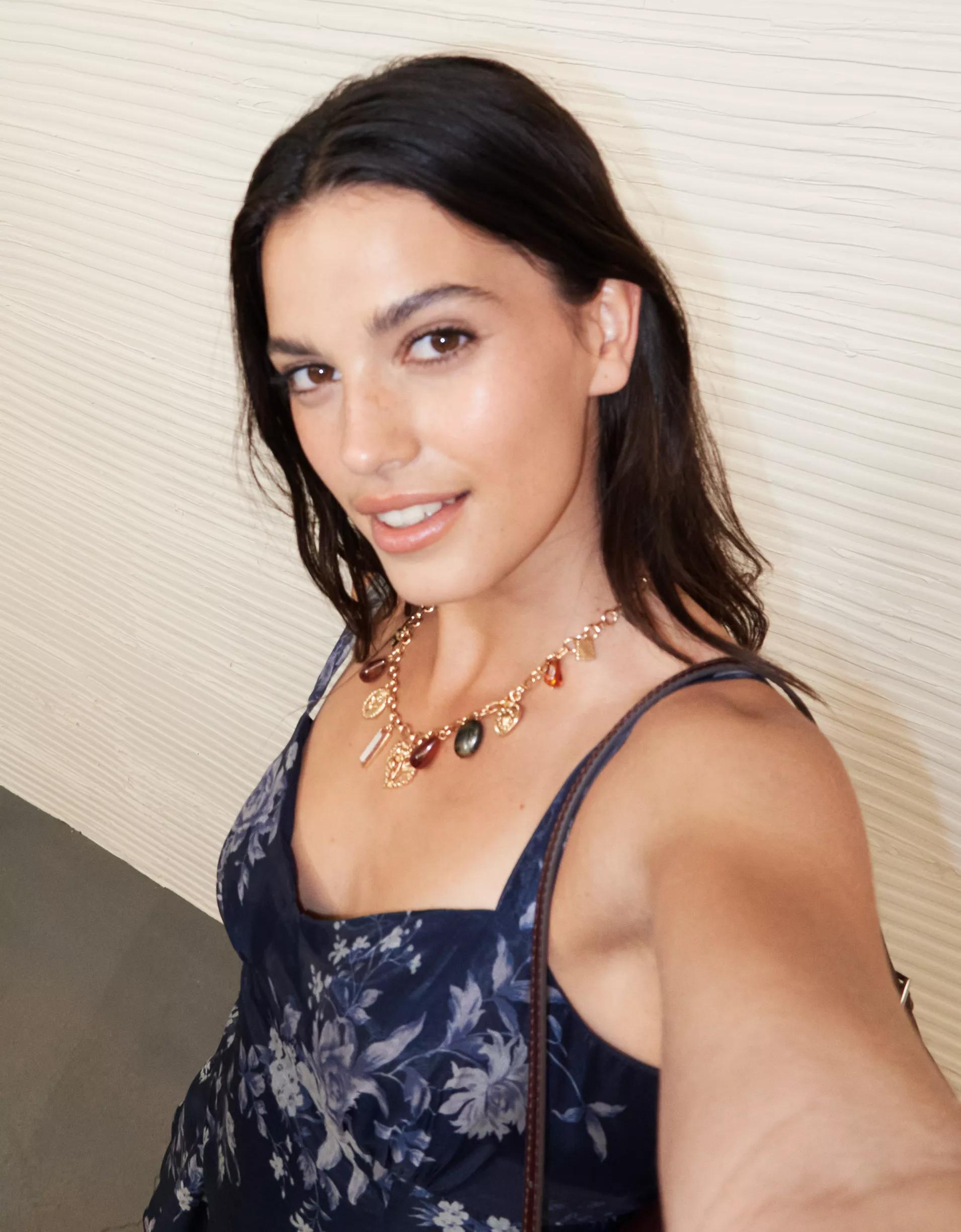 AE Corset Drop Waist Bubble Mini Dress Product Image