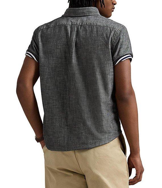 Polo Ralph Lauren Classic-Fit Chambray Short-Sleeve Woven Shirt Product Image