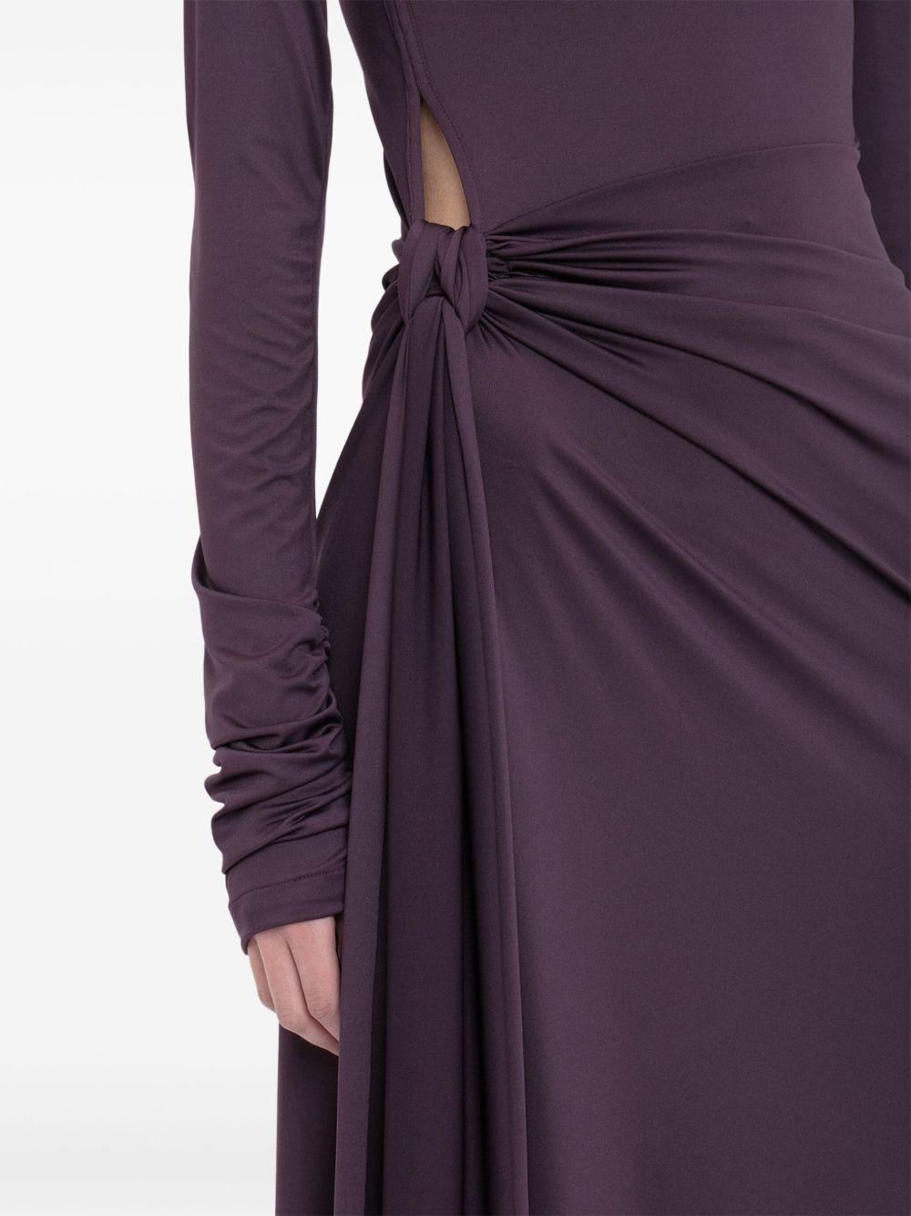 knot-detail long-sleeve gown Product Image