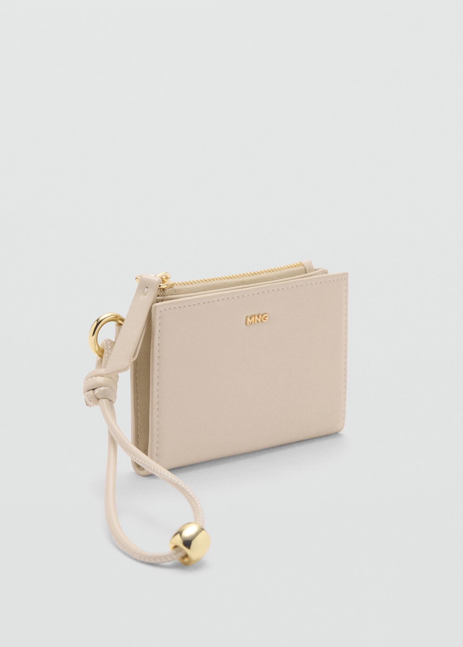 Leather-effect wallet with zipper - Women | MANGO USA Product Image