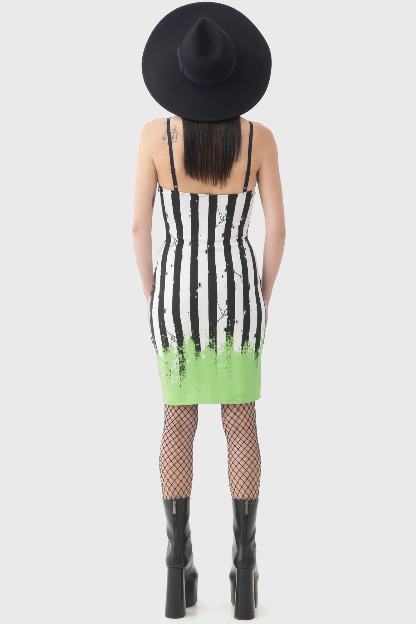 Distressed Stripe Bodycon Dress Product Image
