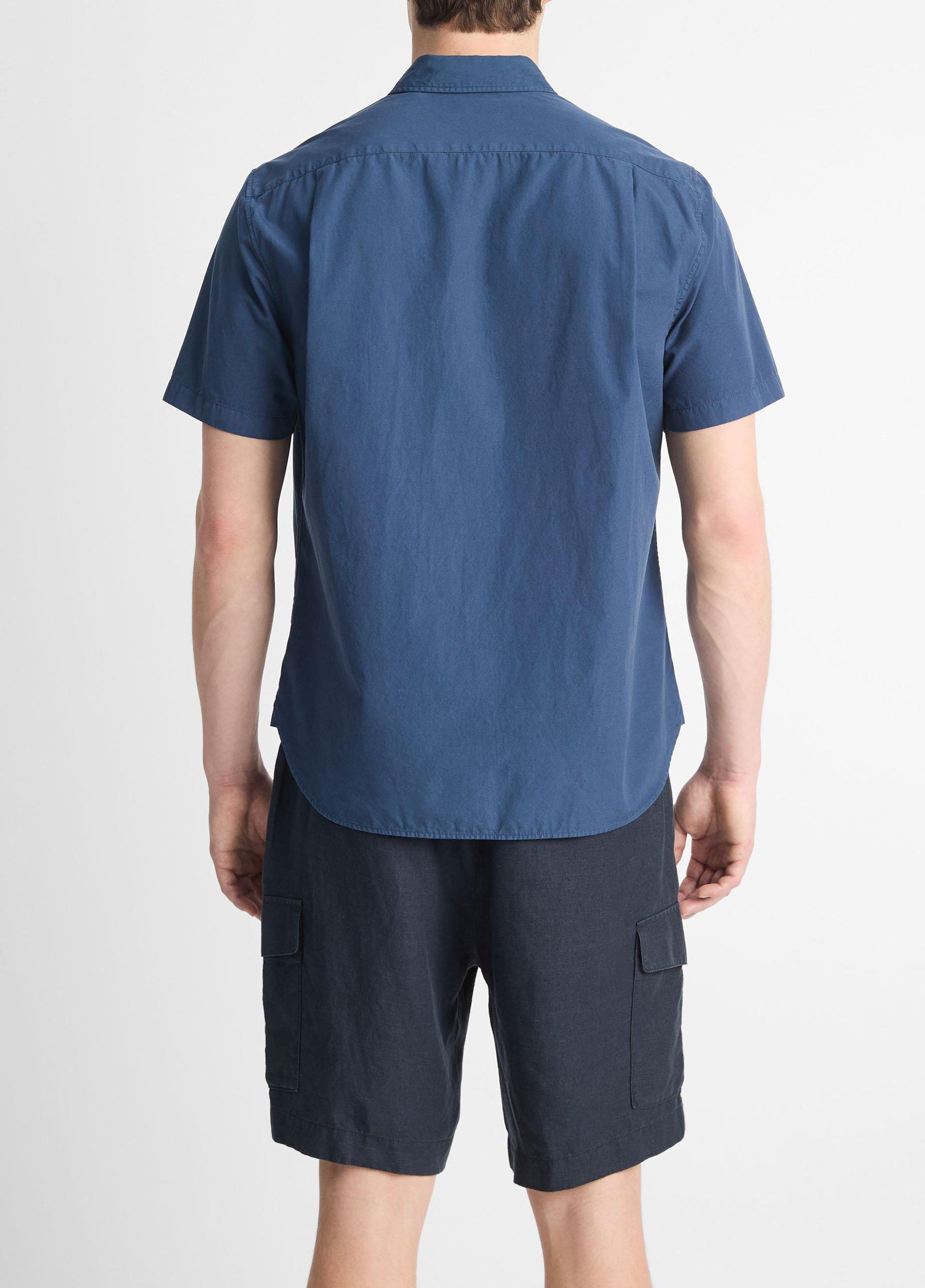 Garment Dye Cotton Poplin Button-Front Shirt Product Image