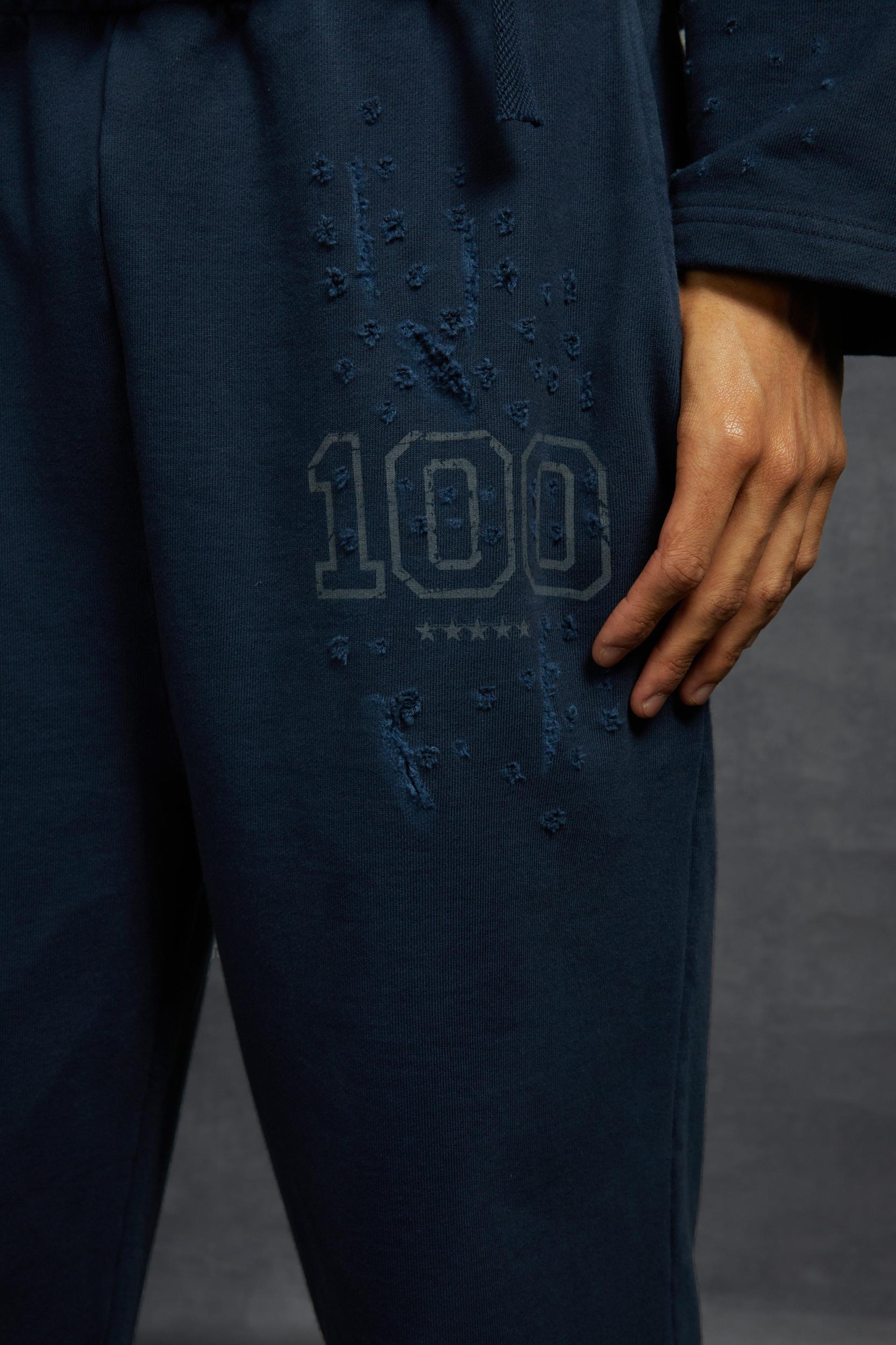 P-Star Slim Fit Flare Sweatpants with Distressing | boohooMAN USA Product Image