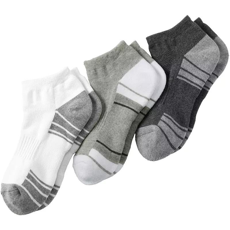 Women's Lands' End 3-Pack Performance Sock, Size: Large-XL, Gray Heathers Product Image