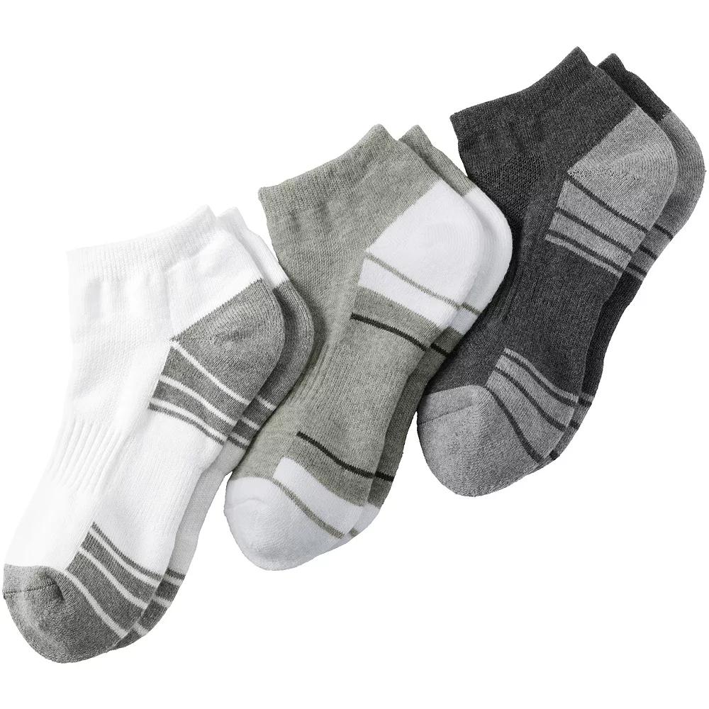 Women's Lands' End 3-Pack Performance Sock, Size: Large-XL, Gray Heathers Product Image