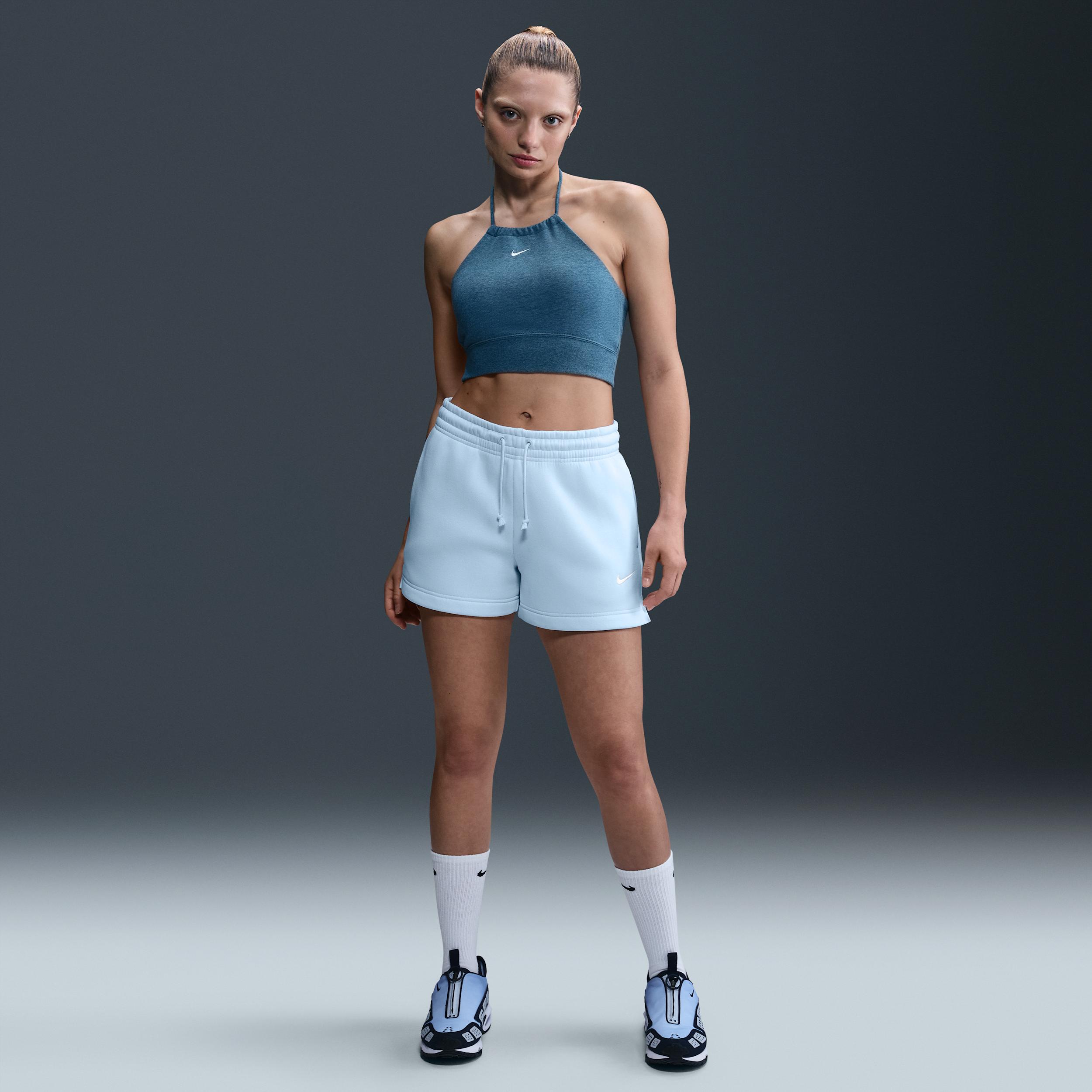 Womens Nike Sportswear Phoenix Fleece Mid-Rise 4 Shorts | IH2108-423 Product Image