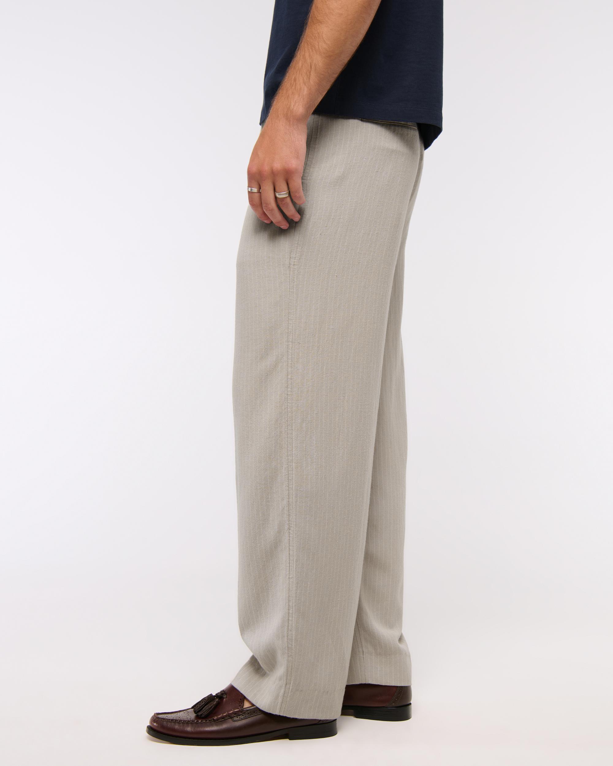 Baggy Tailored Linen-Blend Trouser Product Image