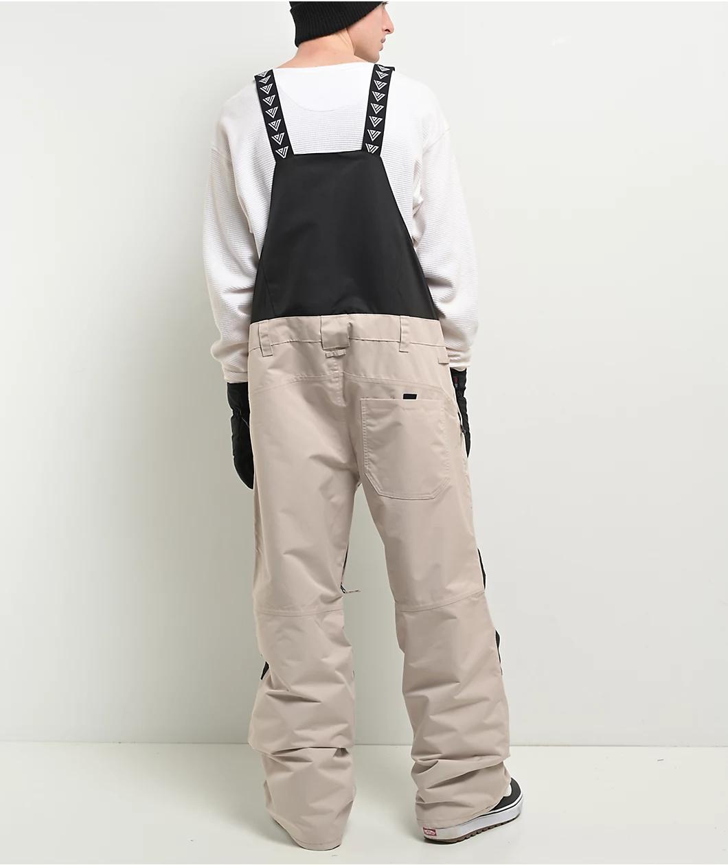Aperture Steamboat Beige & Black 10K Bib Snowboard Pants Product Image
