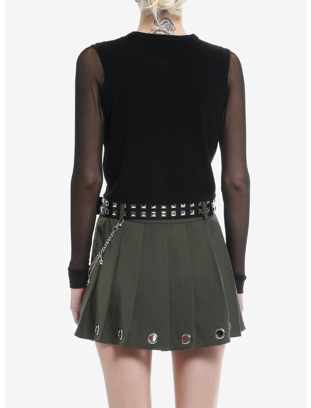 Black Button-Up Sweater Vest Product Image