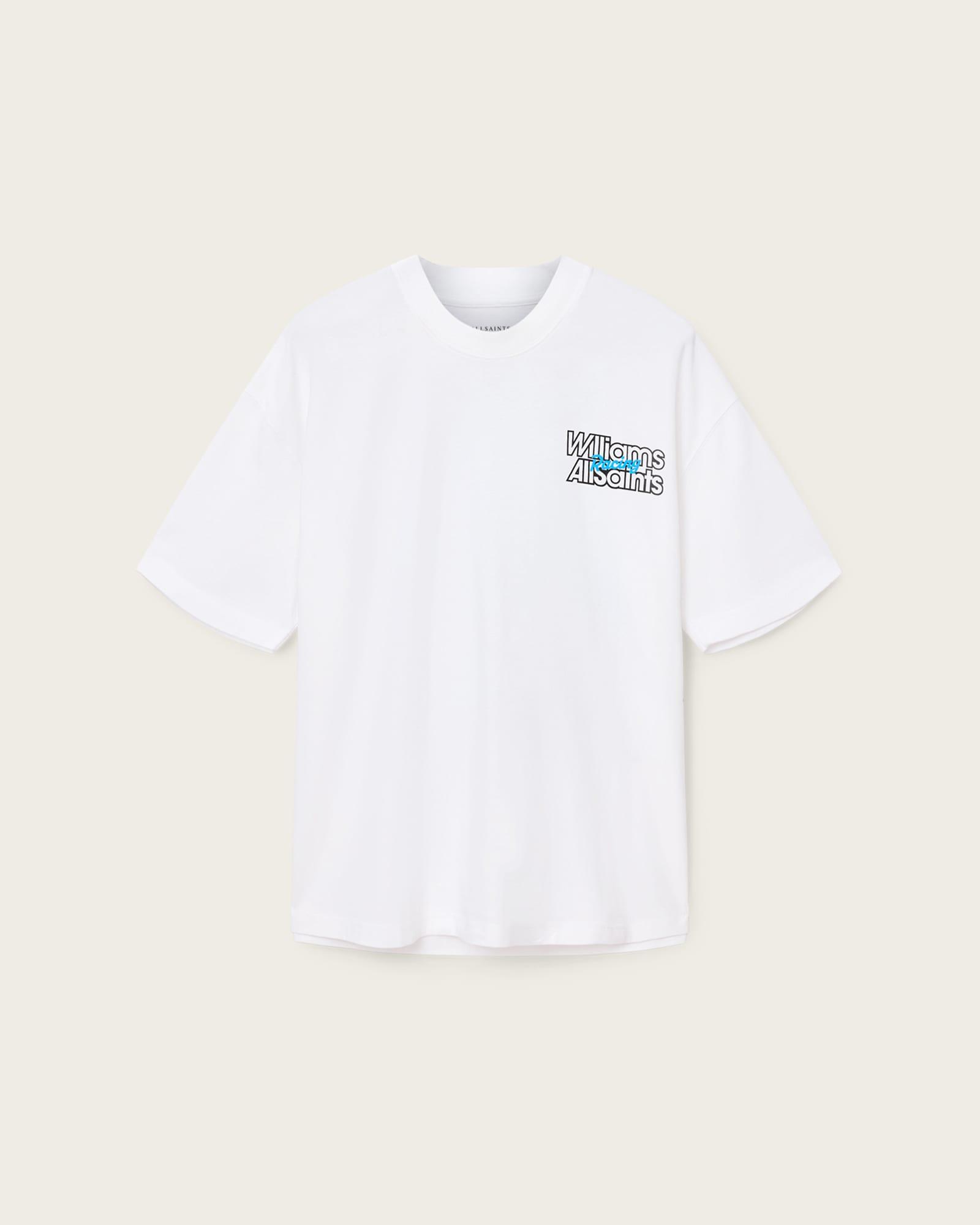 Williams X AllSaints Pole Crew Neck T-Shirt ASHEN WHITE | ALLSAINTS US Product Image