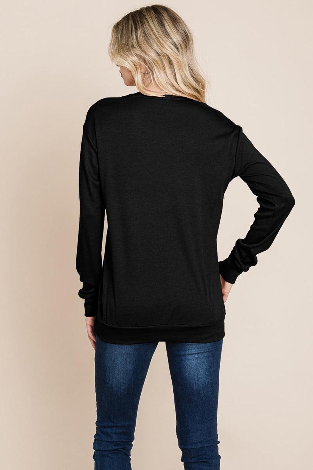 Cut Out Knit Sweatshirts Tops Product Image