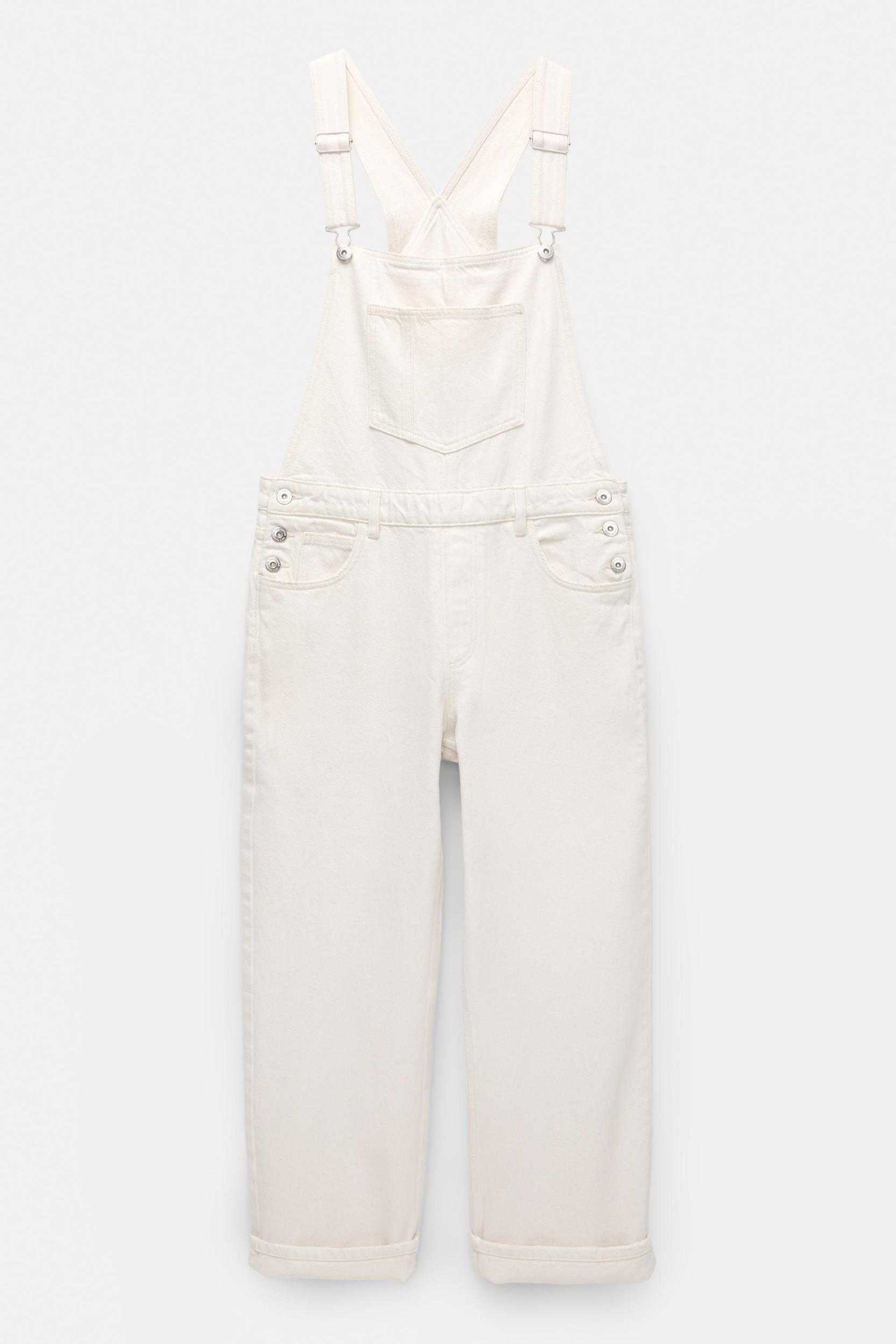 Long denim overalls Product Image