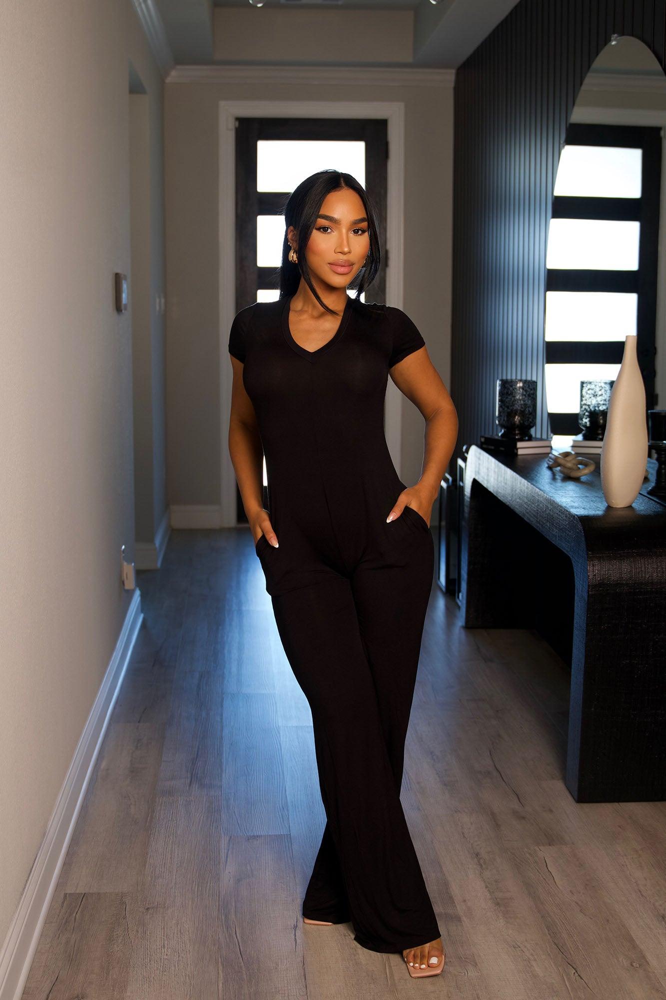 Perfect Weekend Jumpsuit - Black Product Image