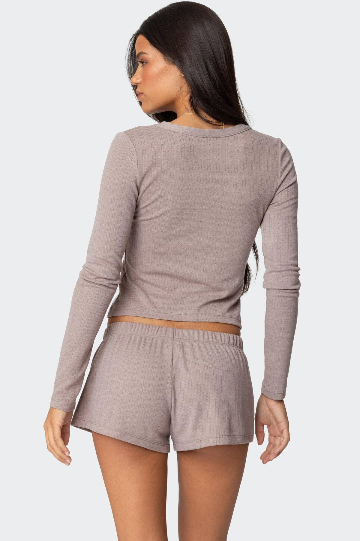 Keely Pointelle Henley Top Product Image