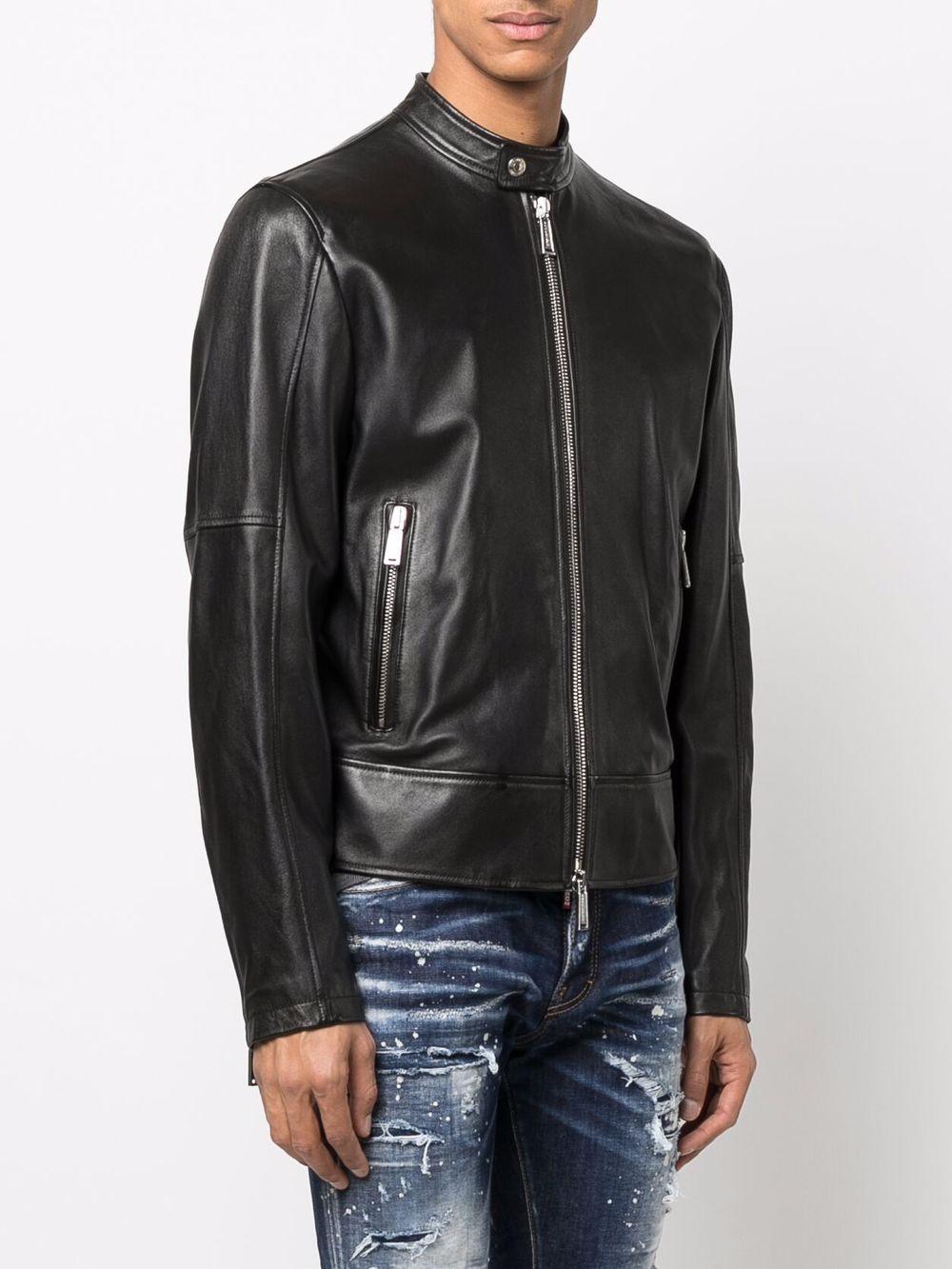 leather biker jacket Product Image