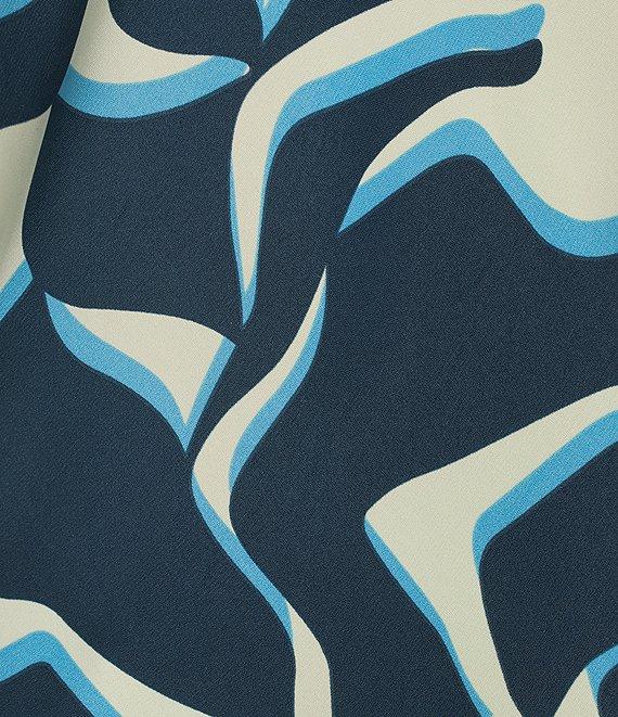 Lucy Paris Geometric Print Scoop Neck Long Sleeve Maxi Dress Product Image