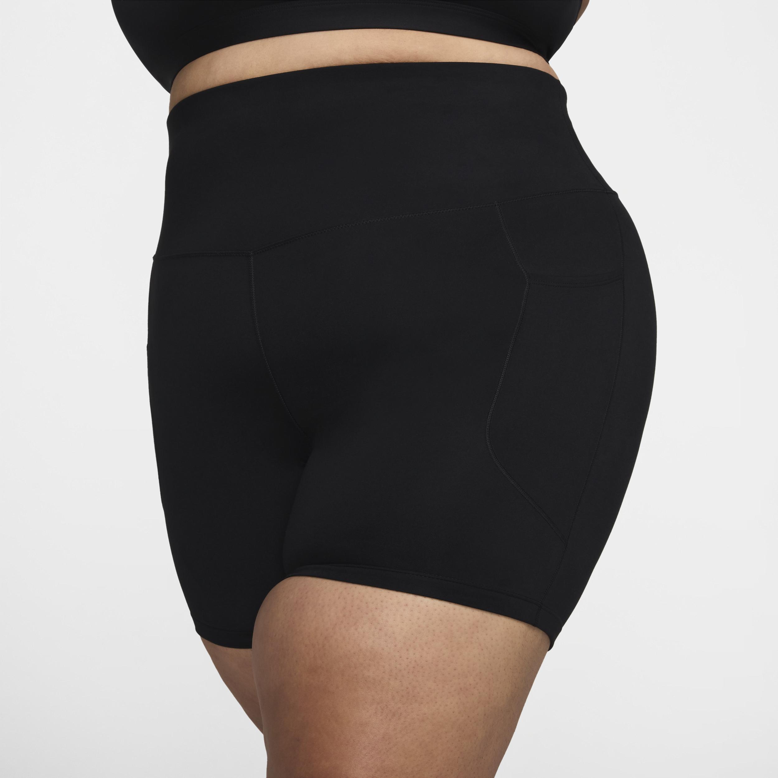 Nike Womens One High-Waisted 8 Biker Shorts with Pockets (Plus Size) | FZ6760-010 Product Image