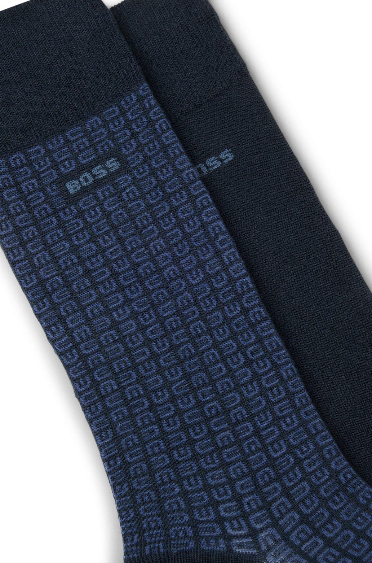 Two-pack of regular-length socks in cotton blend Product Image