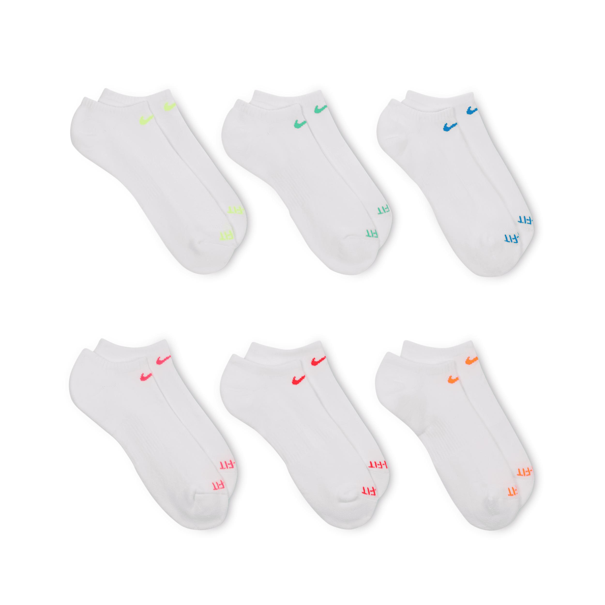 Nike Mens Everyday Plus Cushioned Training No-Show Socks (6 Pairs) | SX6898-968 Product Image