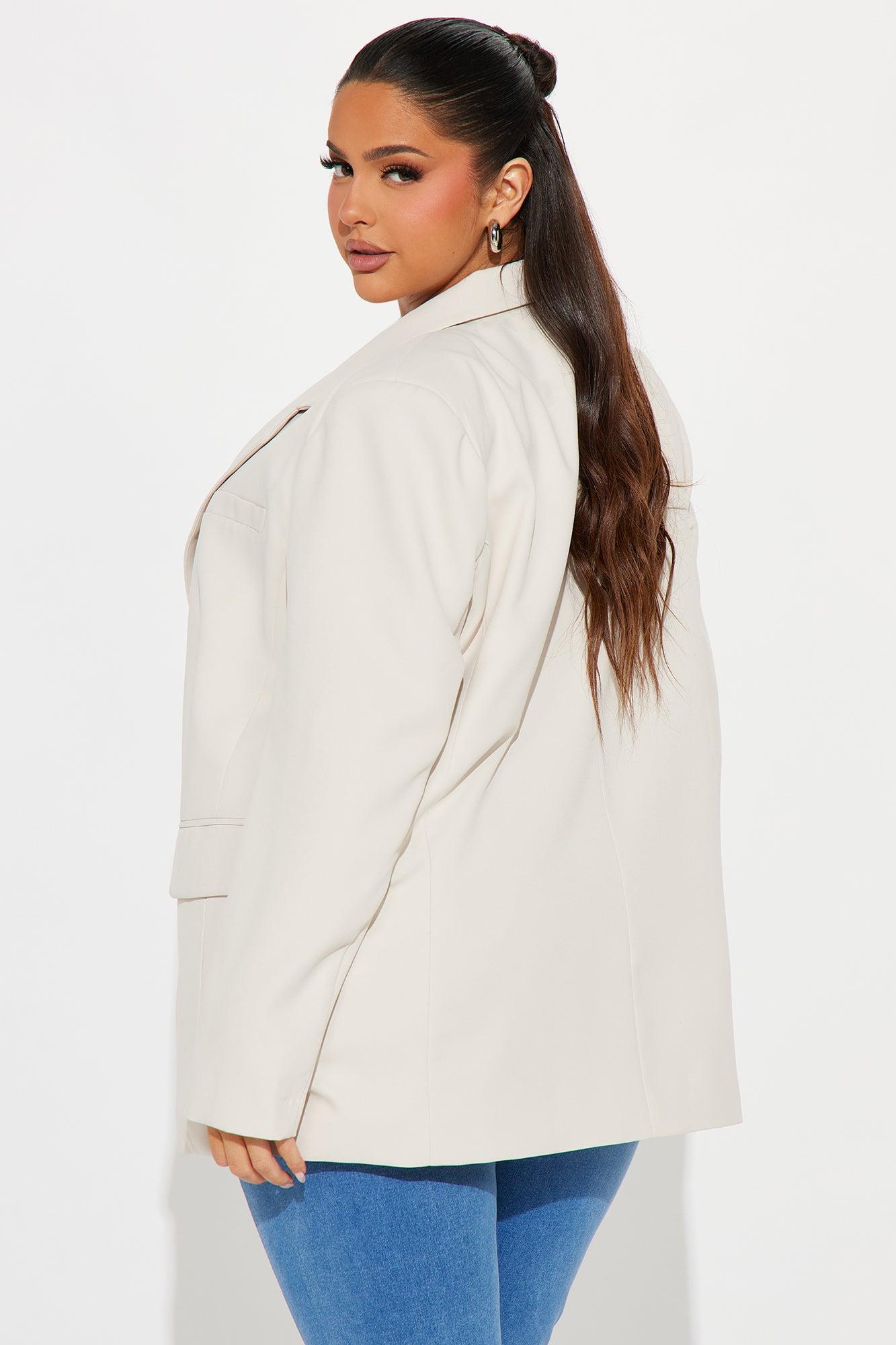 New Normal Oversized Blazer - Cream Product Image