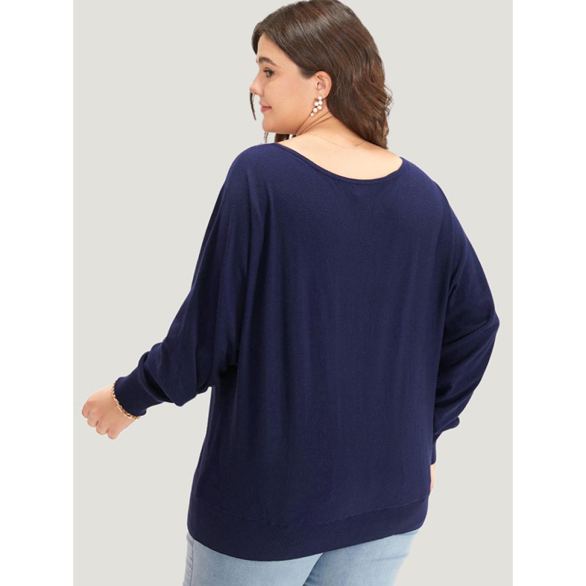 Plus Size Anti-Pilling Cable Knit Turtle Neck Patchwork Pullover Burgundy Women Casual Loose Long Sleeve Turtleneck Dailywear Pullovers BloomChic 10/M Product Image