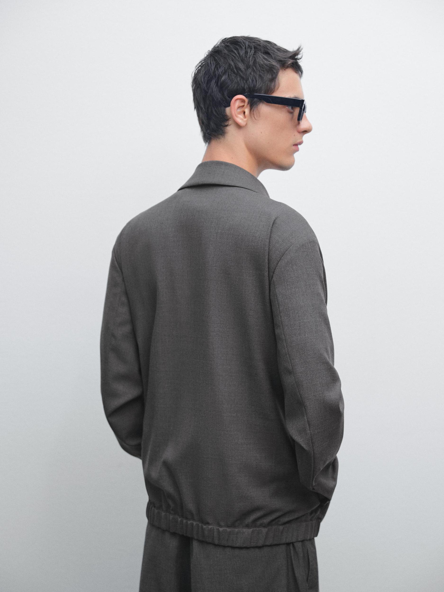 Total look wool blend jacket Product Image