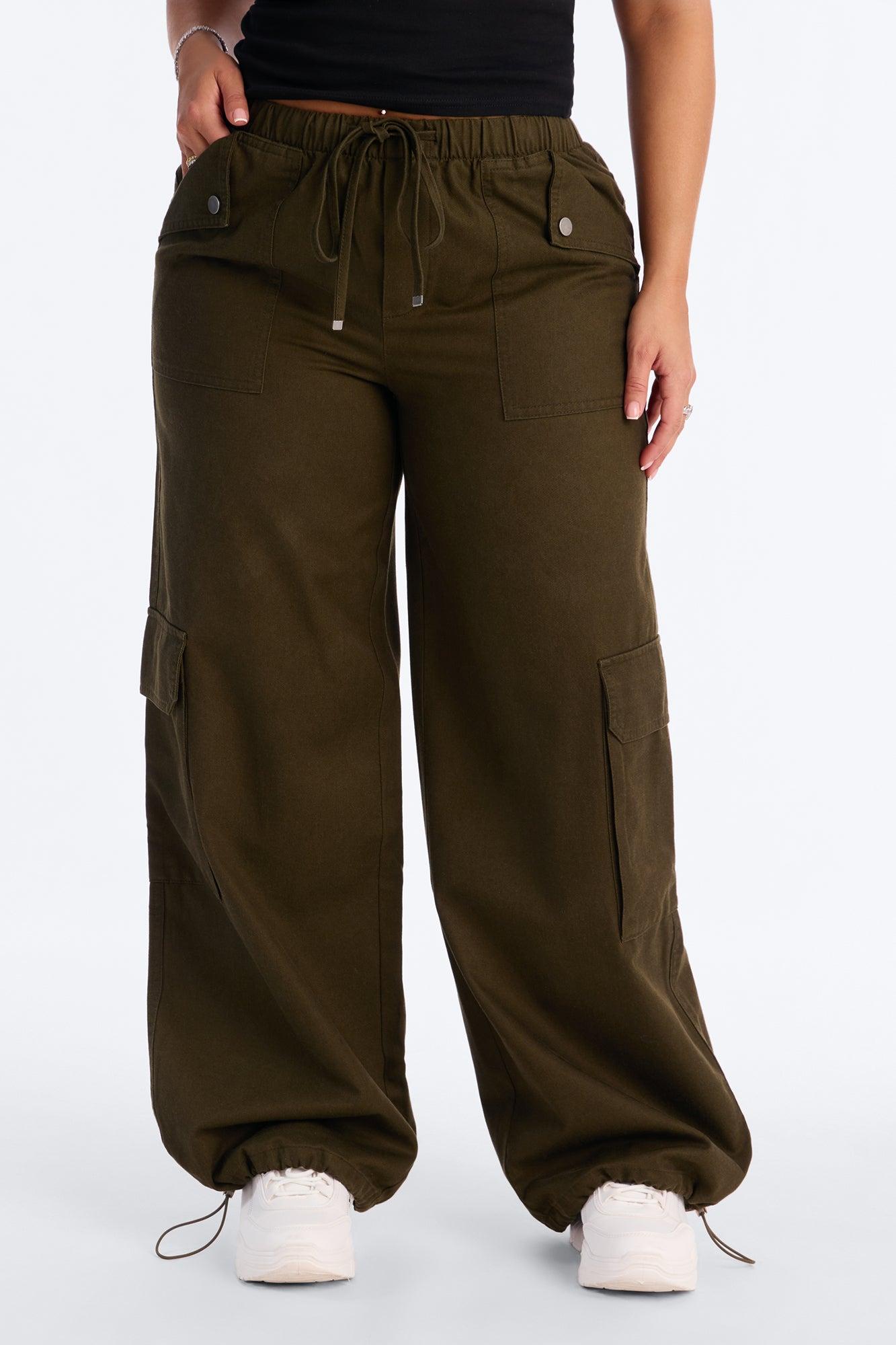 Josie Lyocell Cargo Jogger Pant 31″ - Military Green Female Product Image