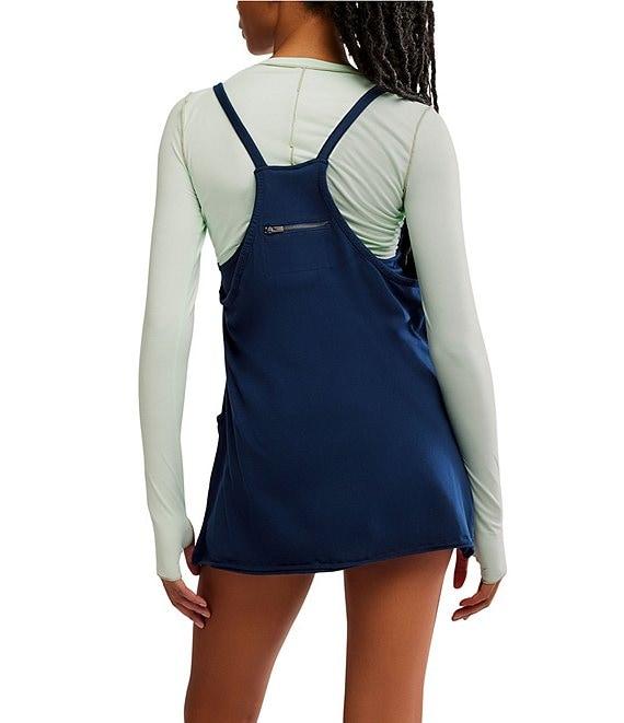 FP Movement Hot Shot Mini Logo V-Neck Sleeveless Patch Pocket Mini Dress Product Image