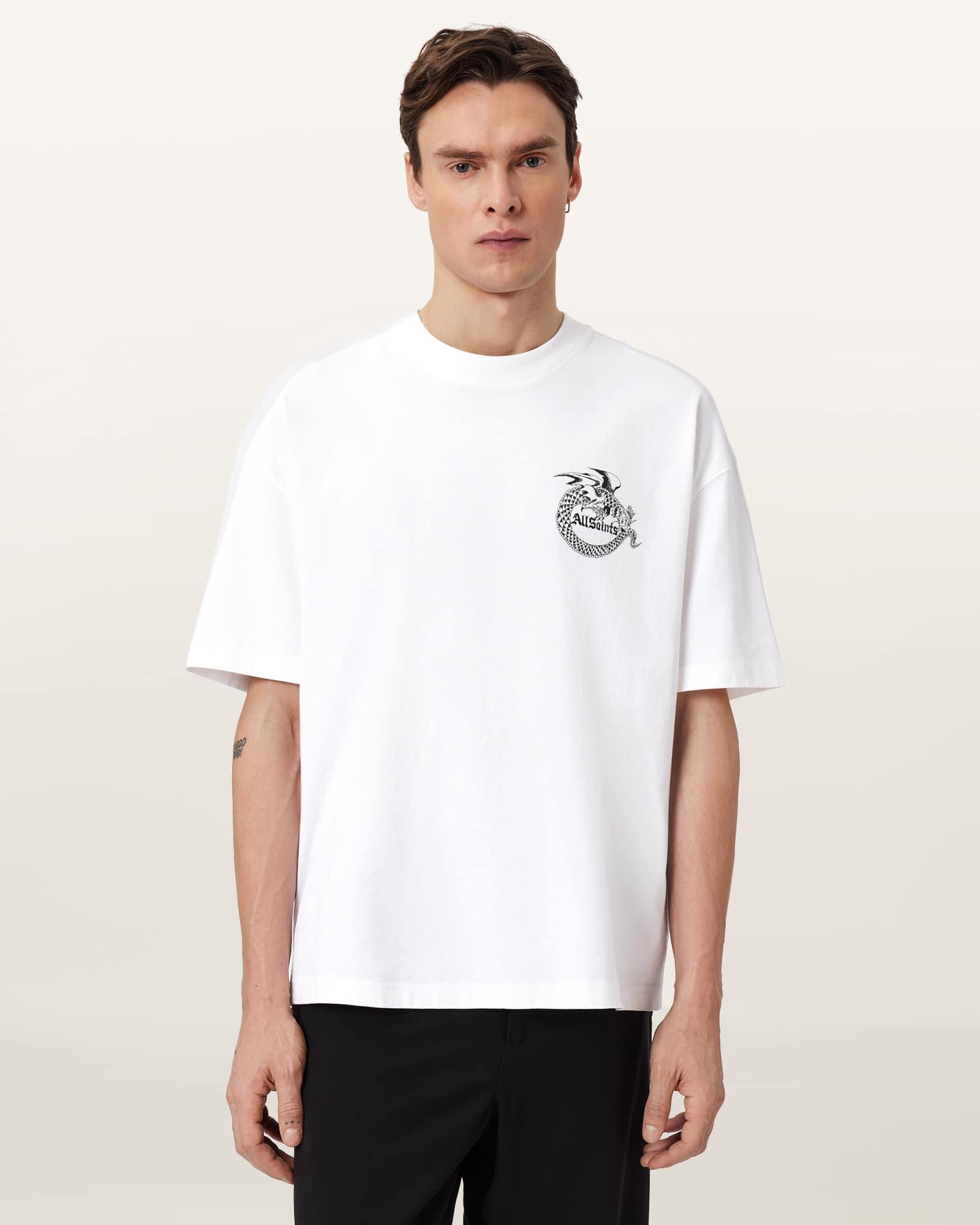 Terra Oversized Graphic T-Shirt Optic White | ALLSAINTS US Product Image