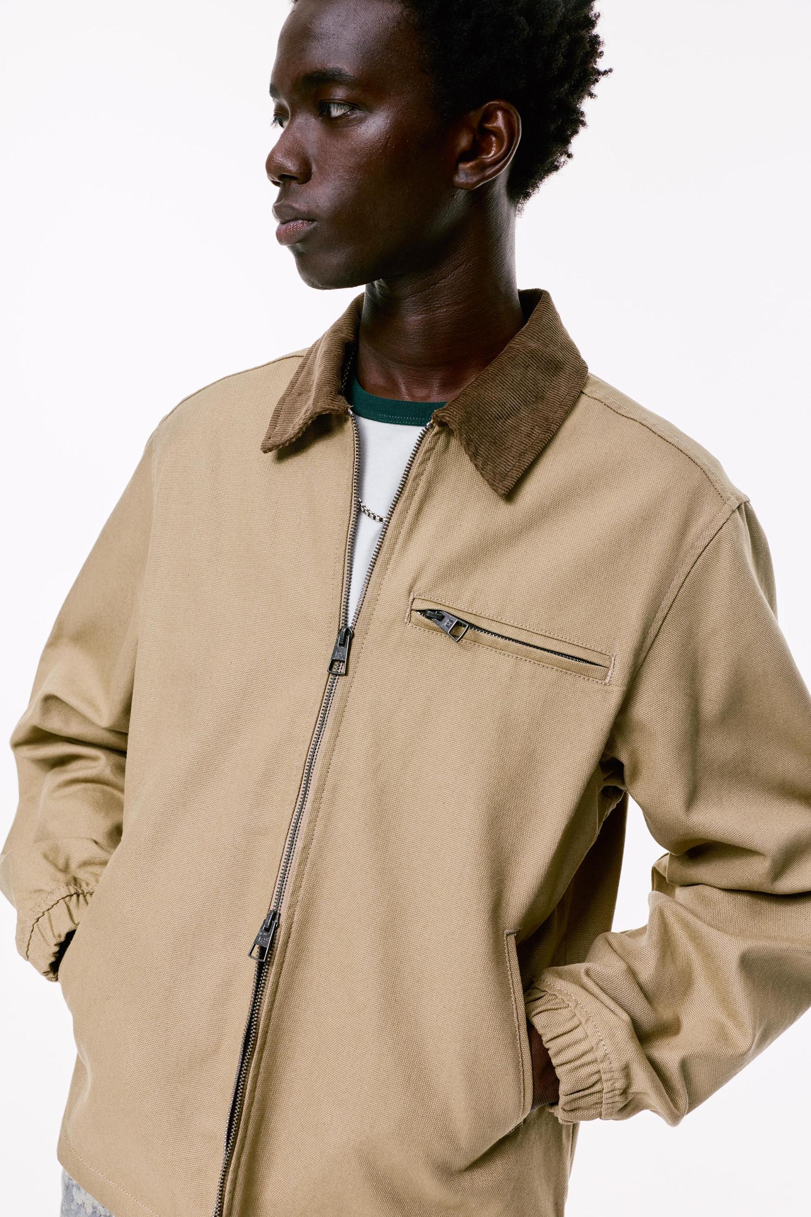 Jacket with corduroy collar Product Image