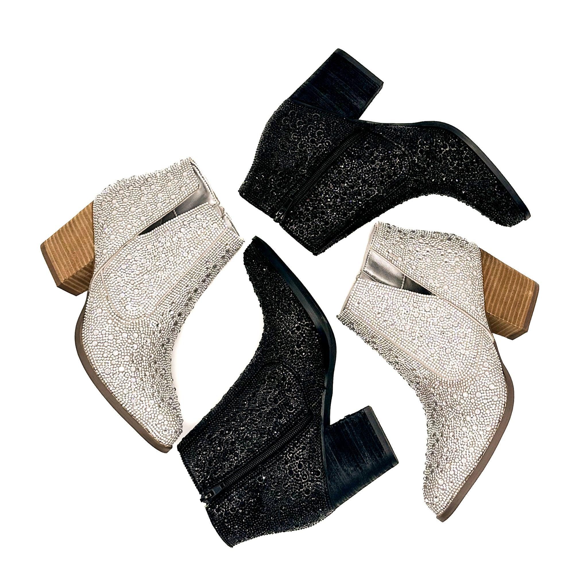Shine Star Rhinestone Bootie in Silver (Online Exclusive) Product Image