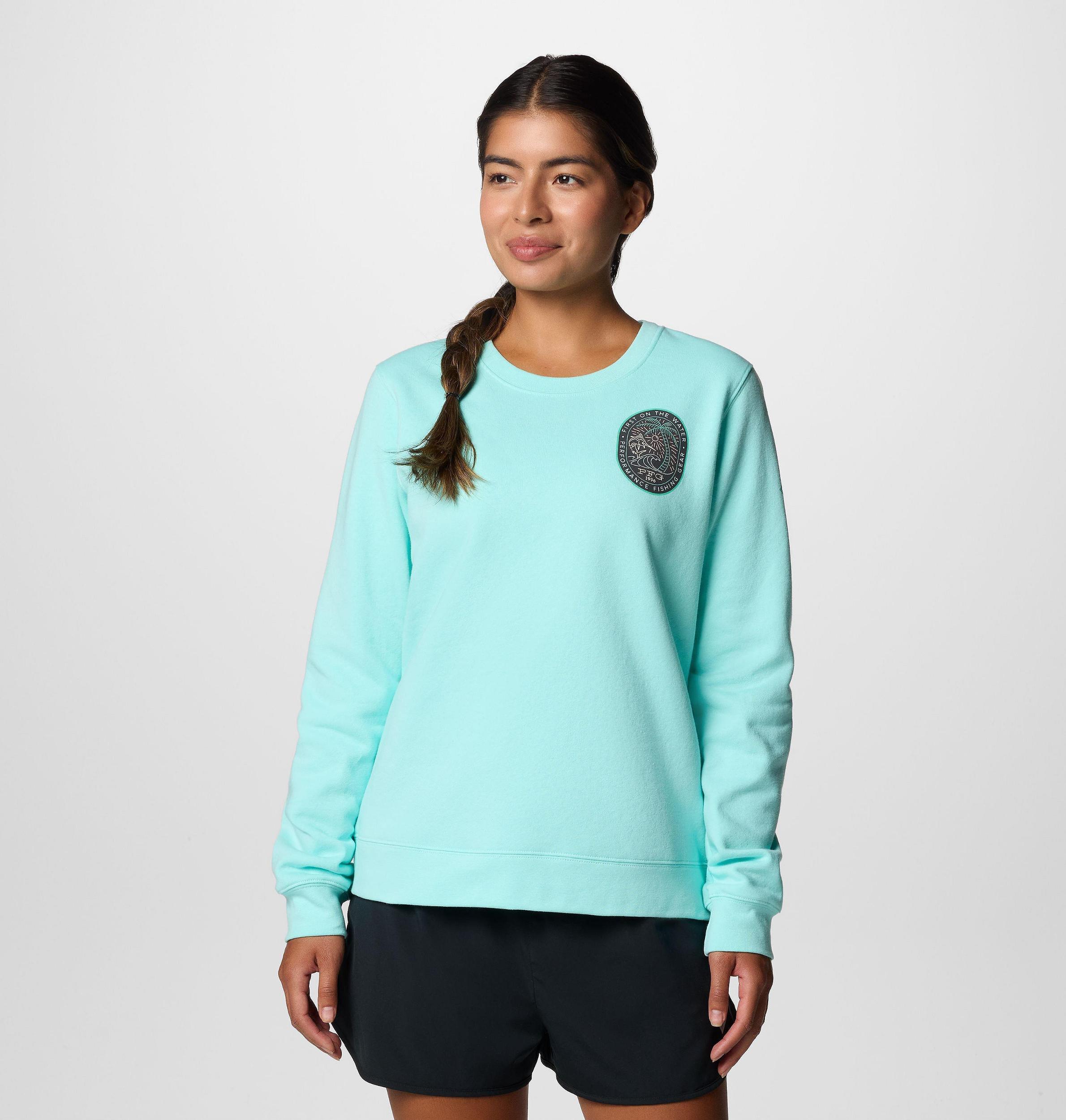 Columbia Womens PFG Graphic Sweatshirt Crew- Product Image