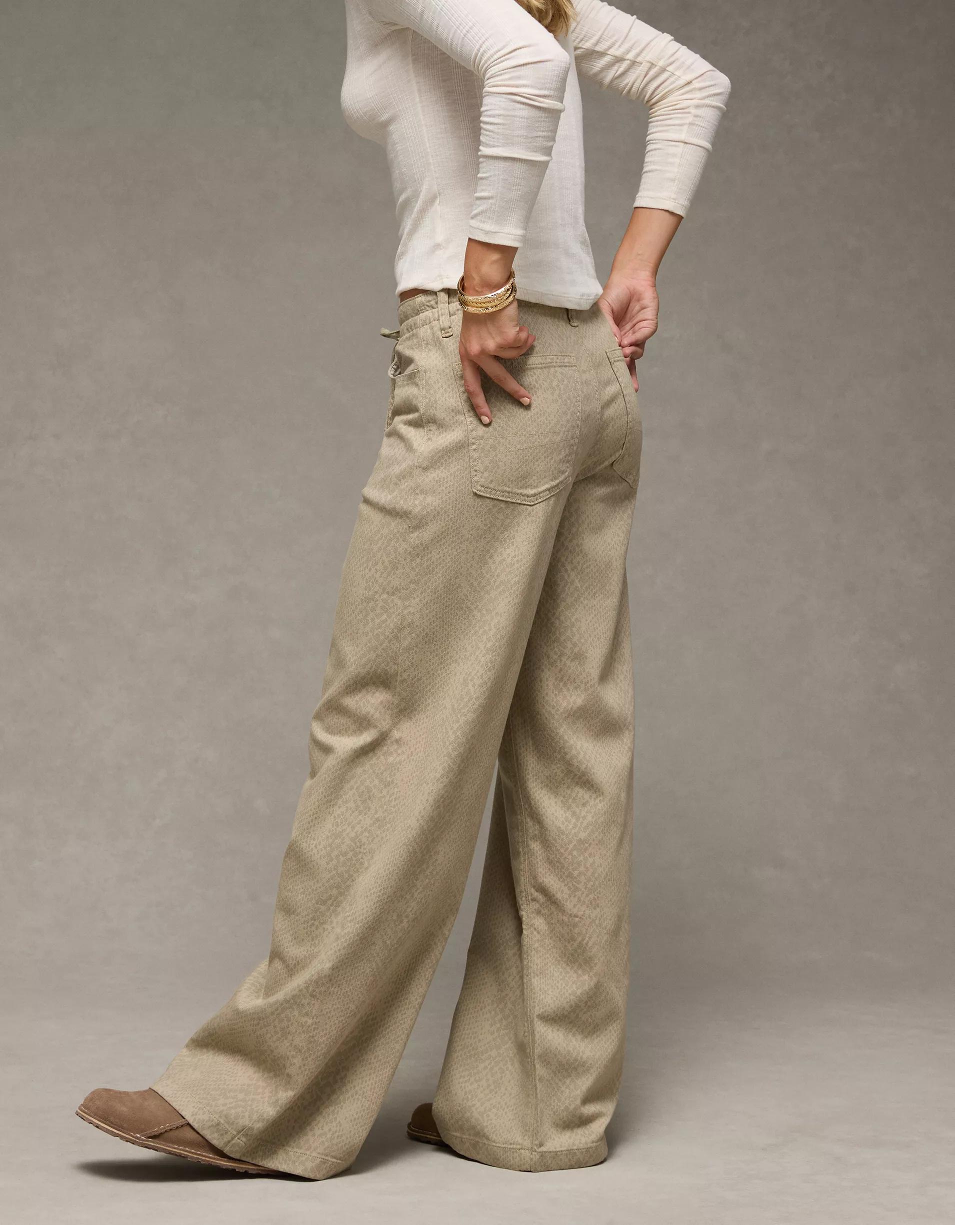 AE Dreamy Drape Stretch Low-Rise Ultra Wide-Leg Pant Product Image