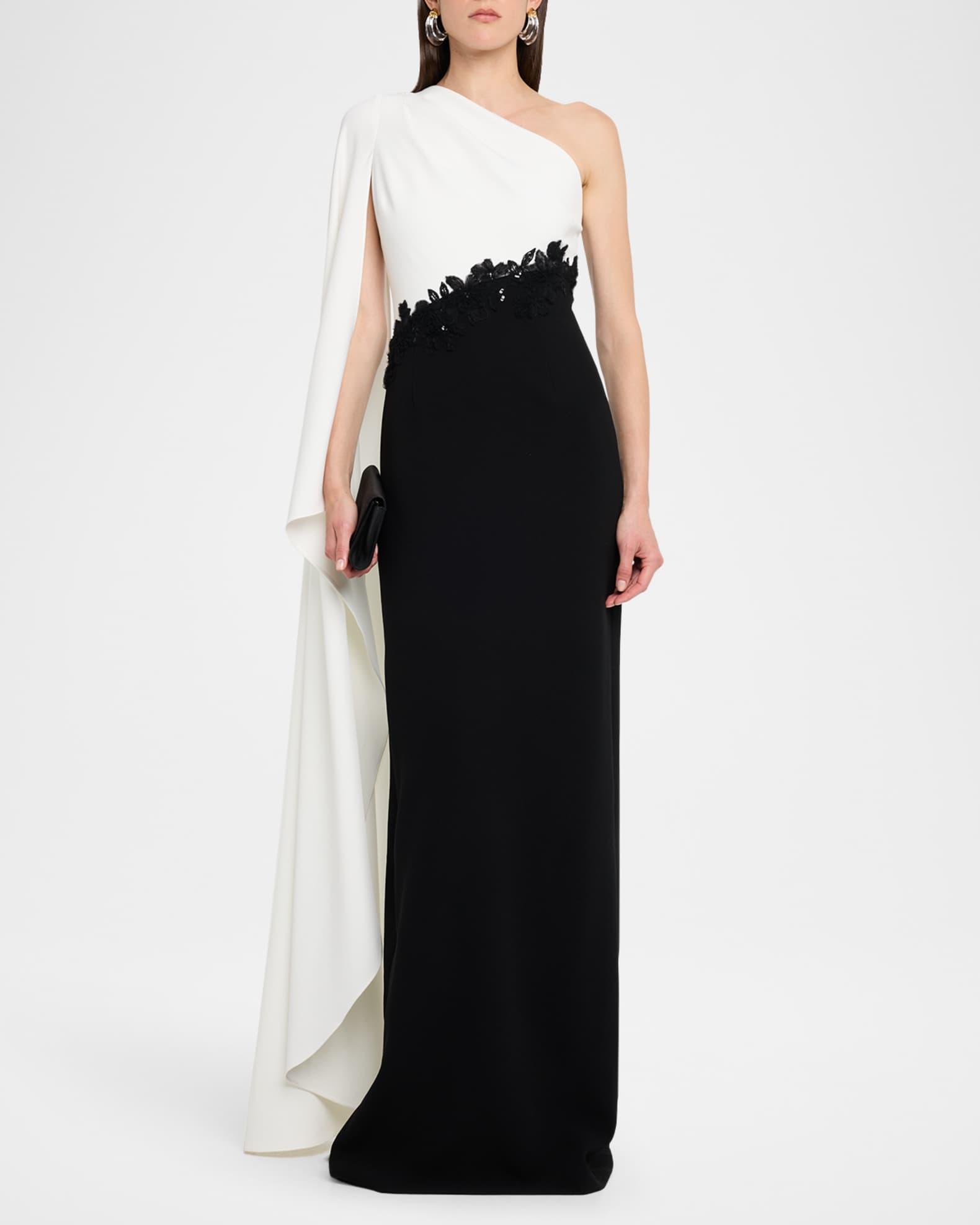 Cape-Sleeve Column Gown Product Image
