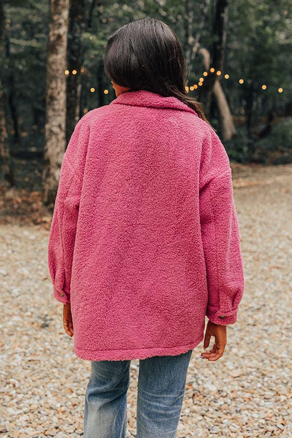 Cozier Than Ever Sherpa Jacket in Pink Product Image