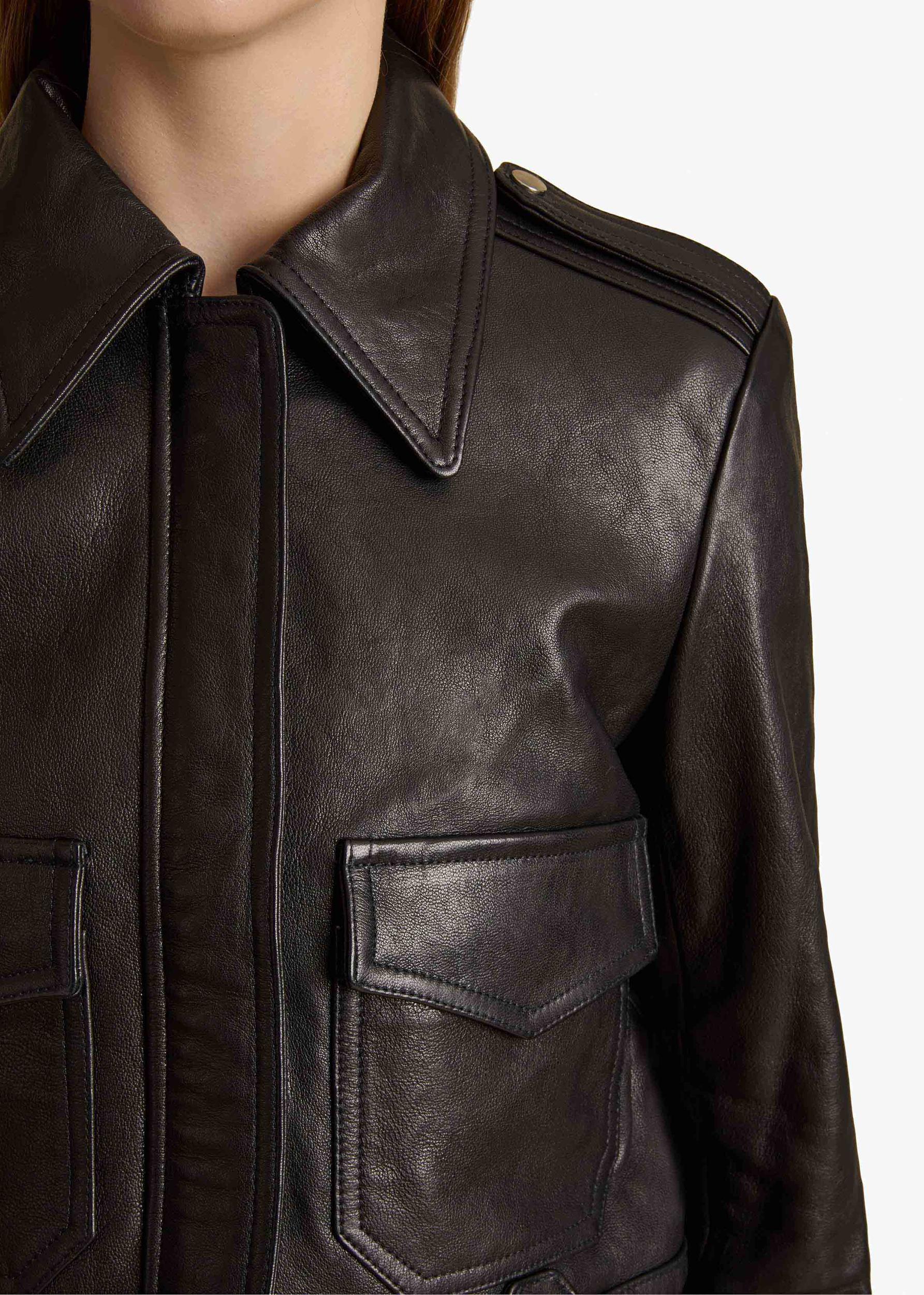 Cordelia Jacket in Black Leather Product Image