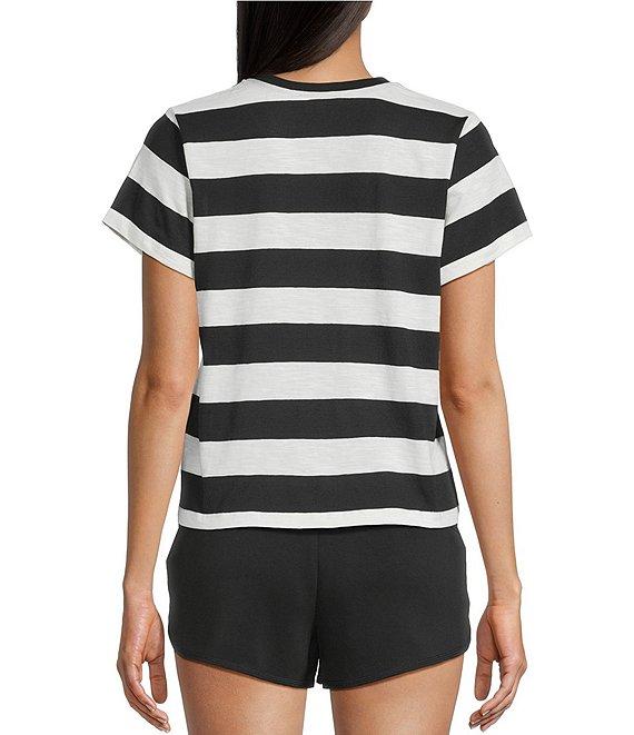 Copper Key Stripe Short Sleeve Boxy T-Shirt Product Image